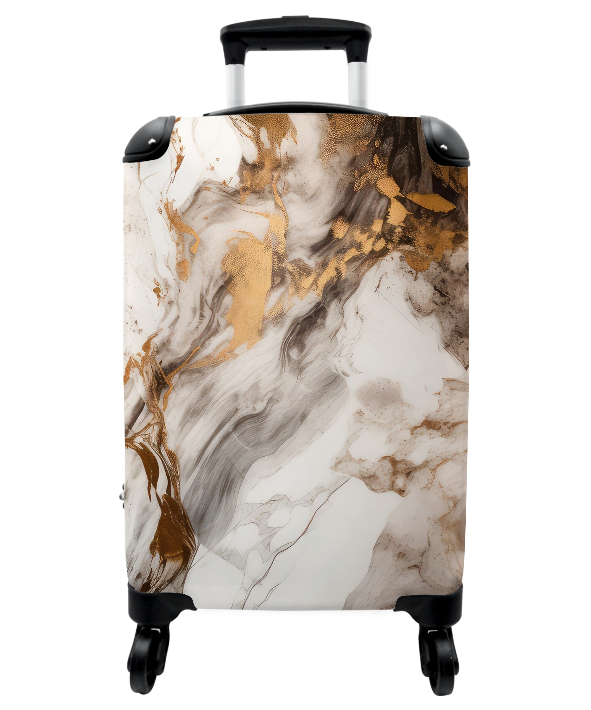 Koffer - Marmer - Wit - Goud - Marmerprint - Luxe