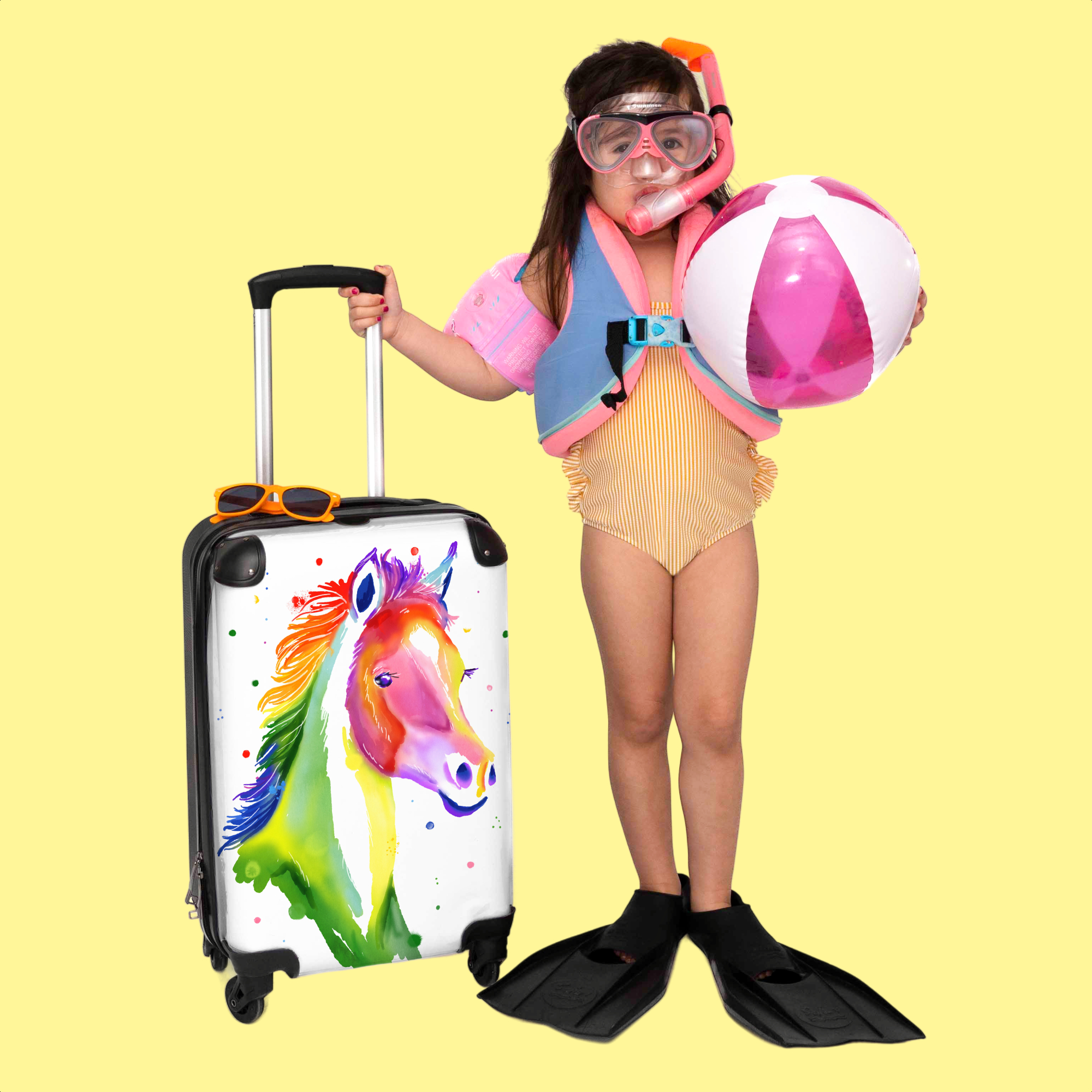 Koffer - Paard - Regenboog - Kinderen - Kleuren-3