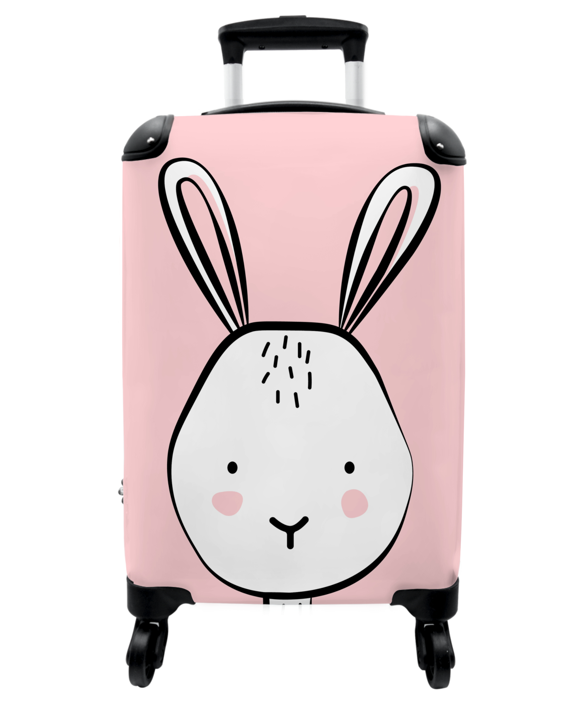 Koffer - Konijntje - Roze - Meisjes - Illustratie