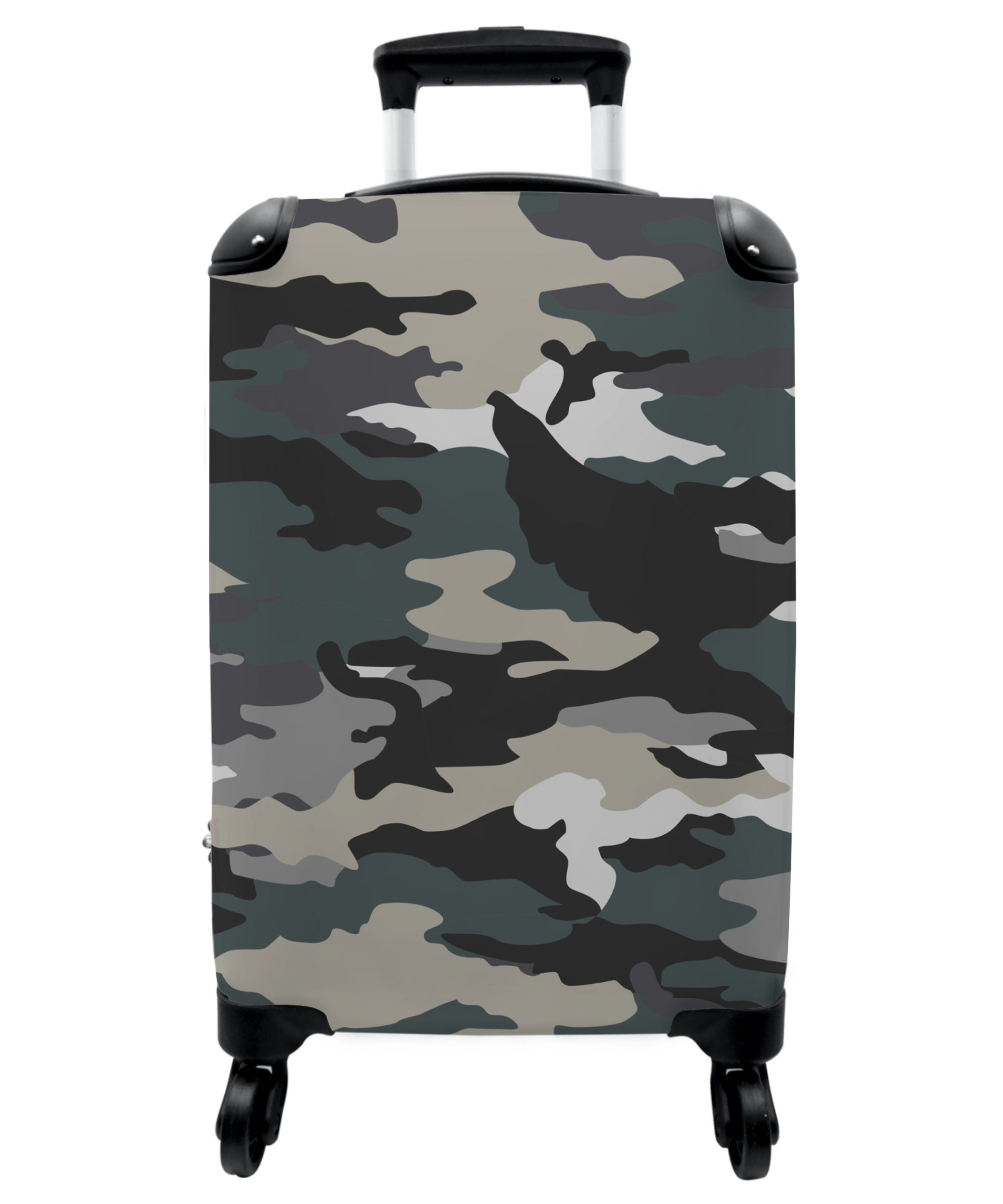Koffer - Camouflage - Grijs - Camo - Design