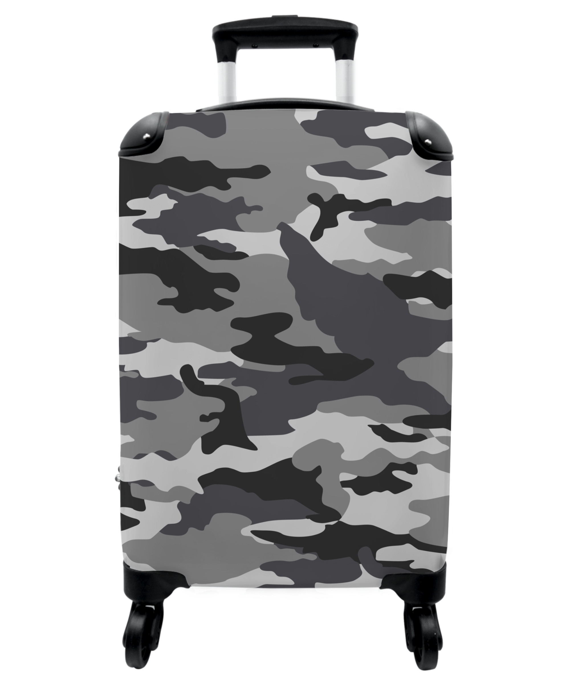 Koffer - Camouflage - Grijs - Zwart - Camo - Design