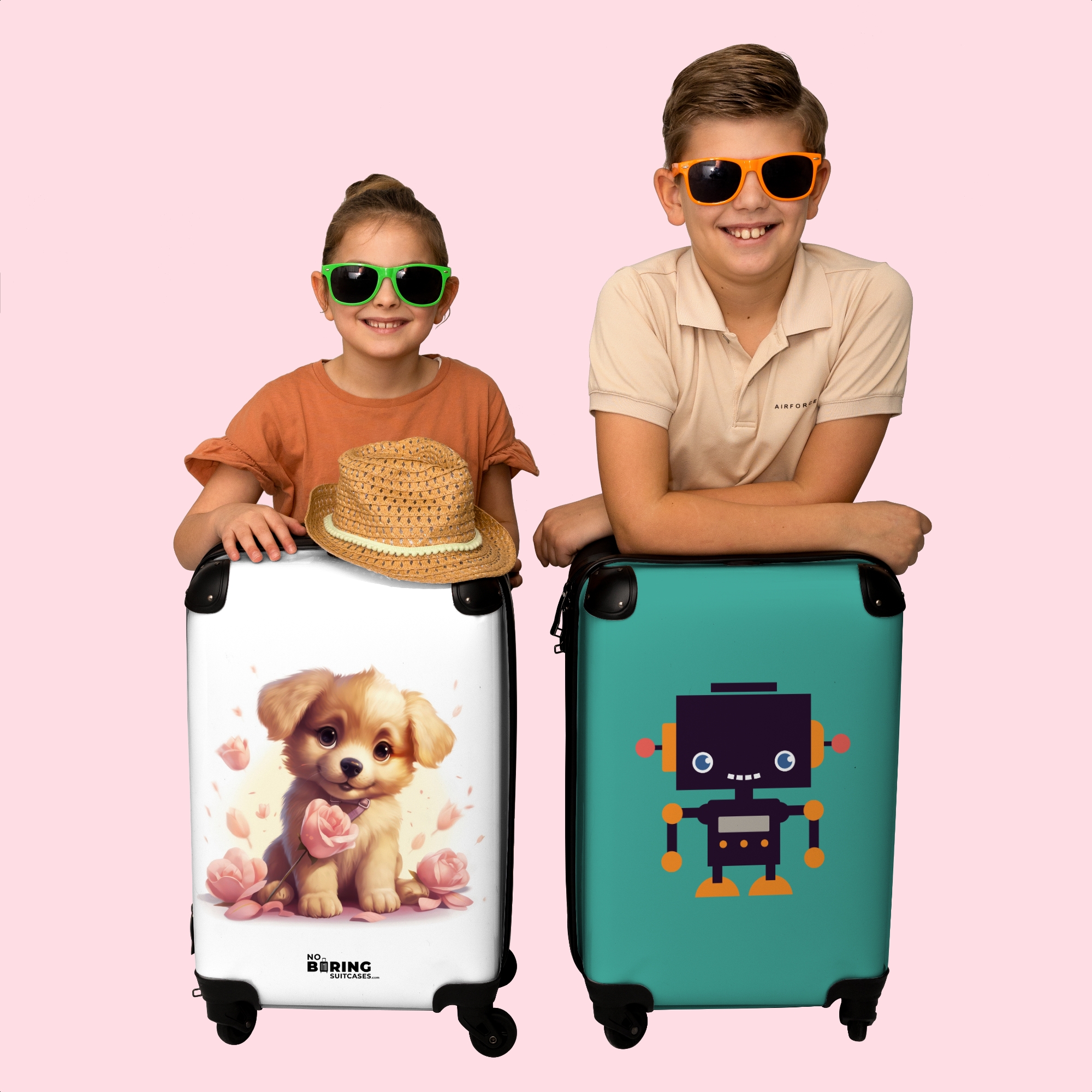 Koffer - Hond - Bloemen - Roze - Meisjes - Kind-4