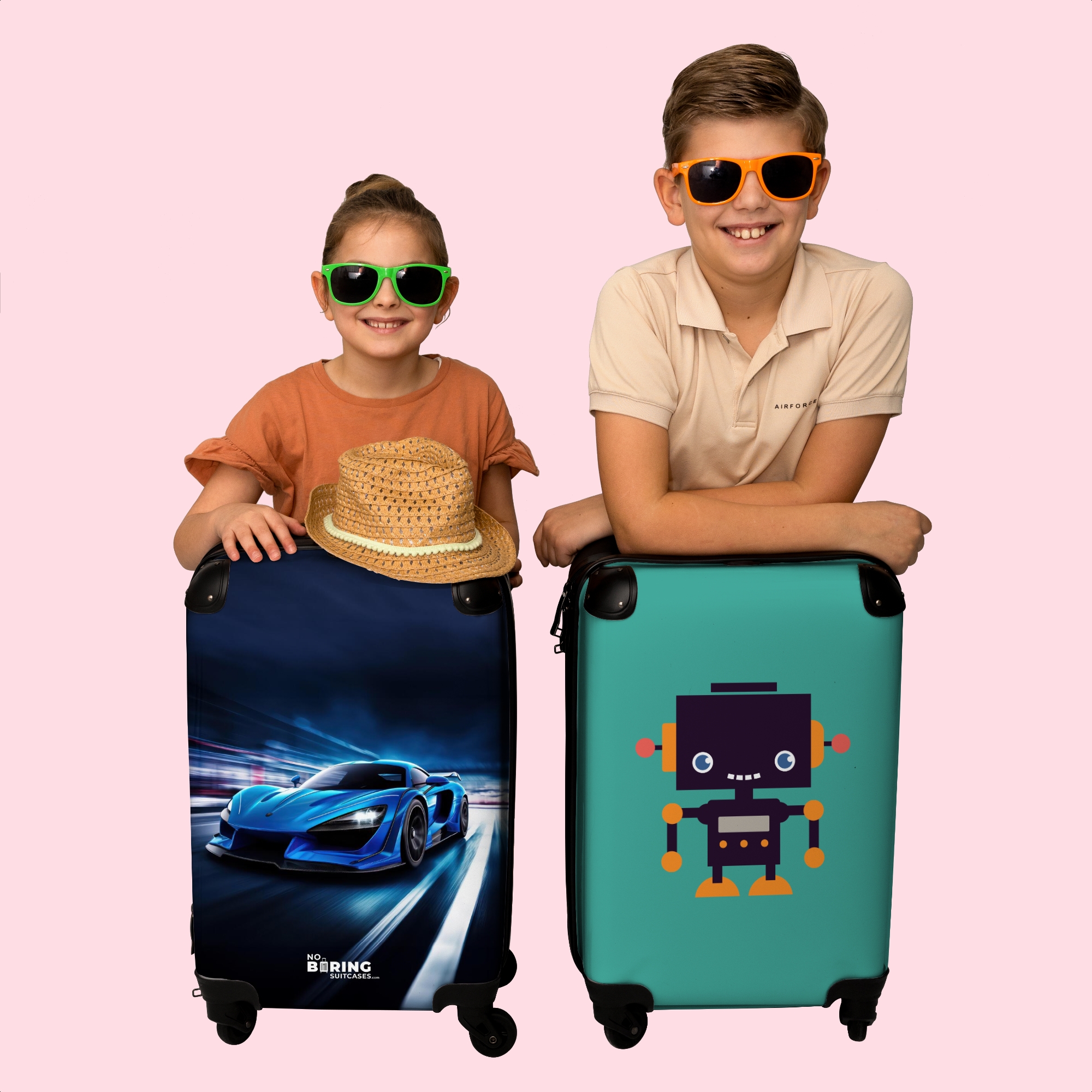 Koffer - Auto - Blauw - Jongens - Kind-4