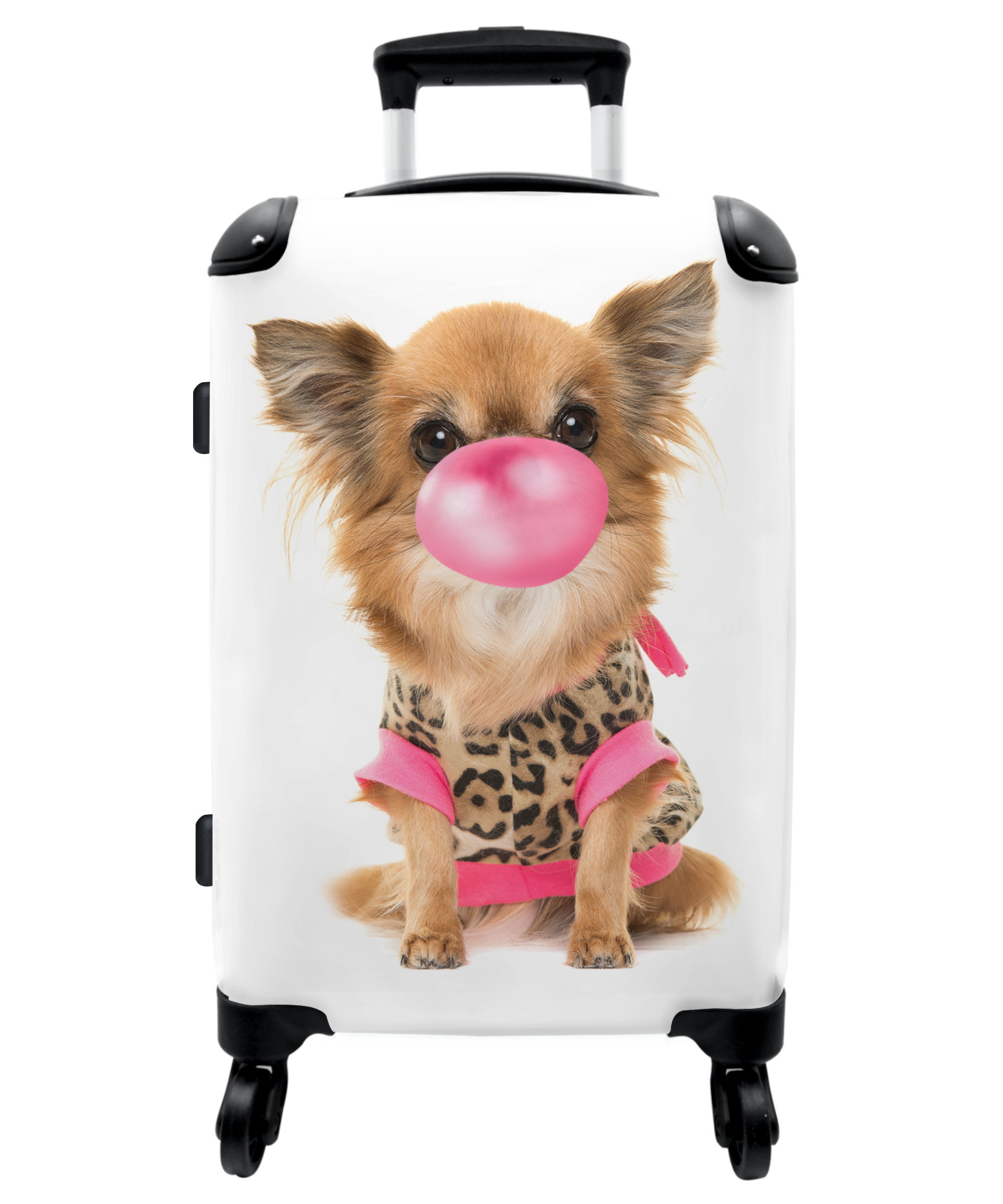 Koffer - Honden - Roze - Kauwgom - Wit-thumbnail-1