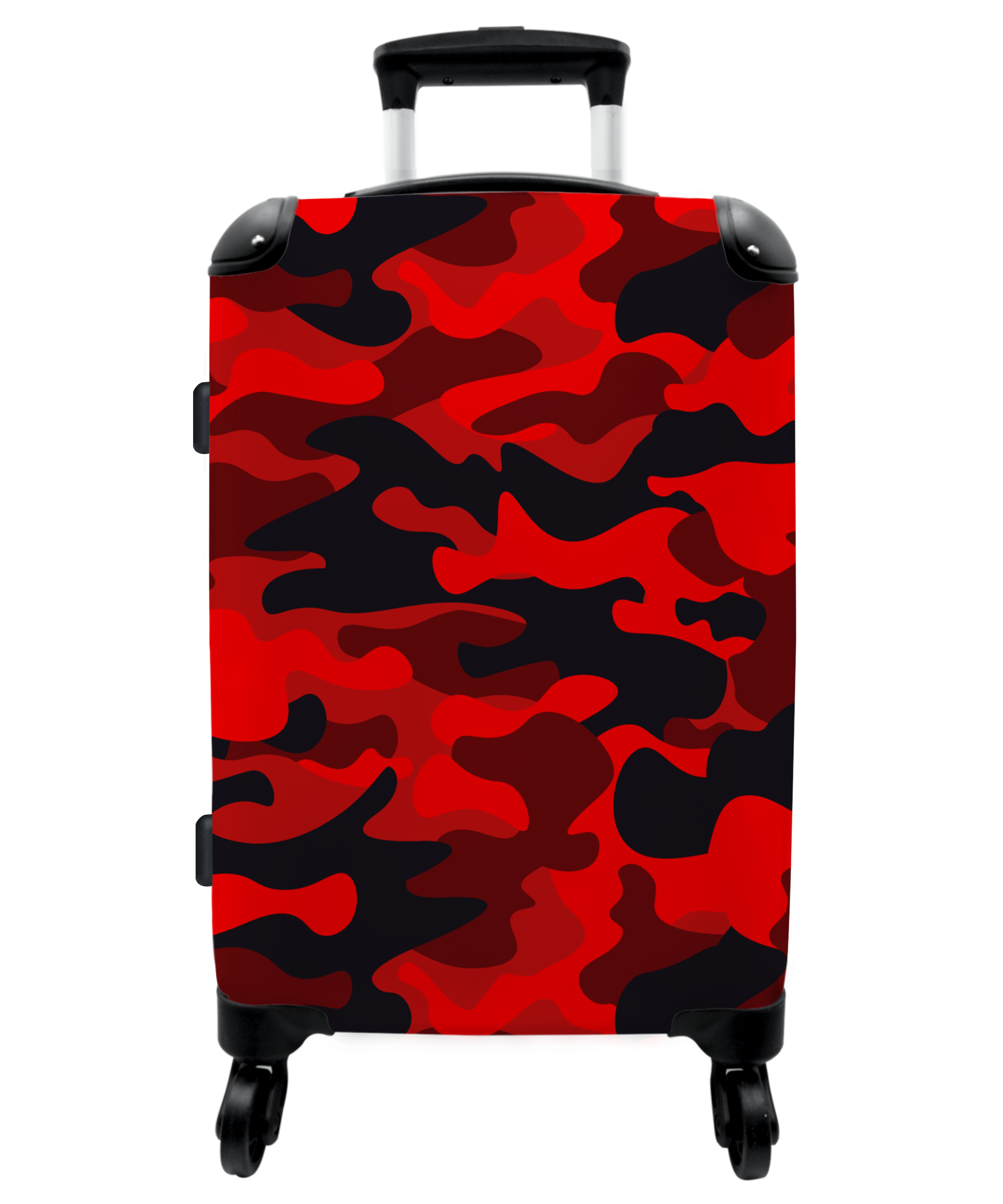 Koffer - Camouflage - Rood - Zwart - Camo