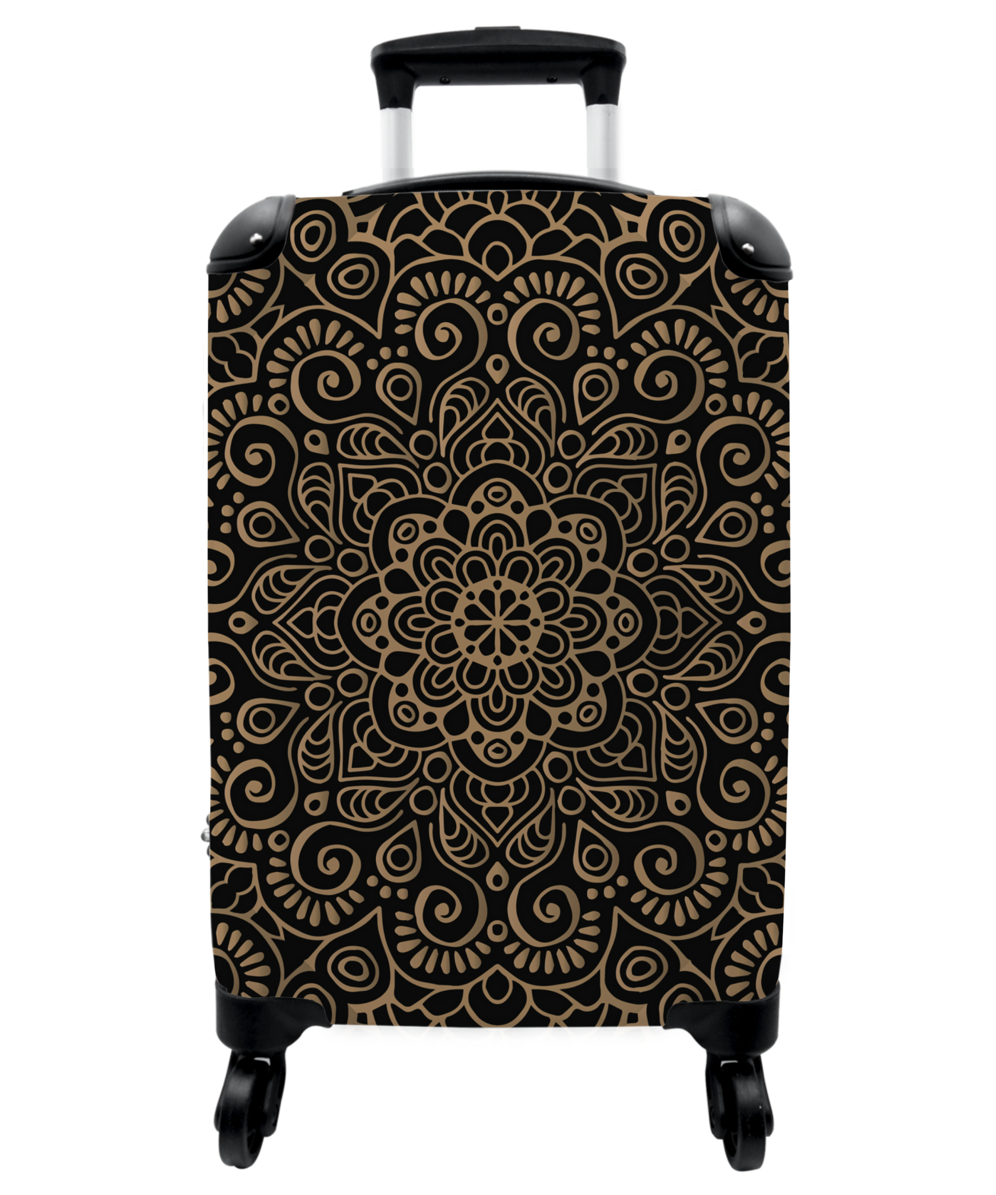 Koffer - Mandala - Goud - Patroon - Zwart-1