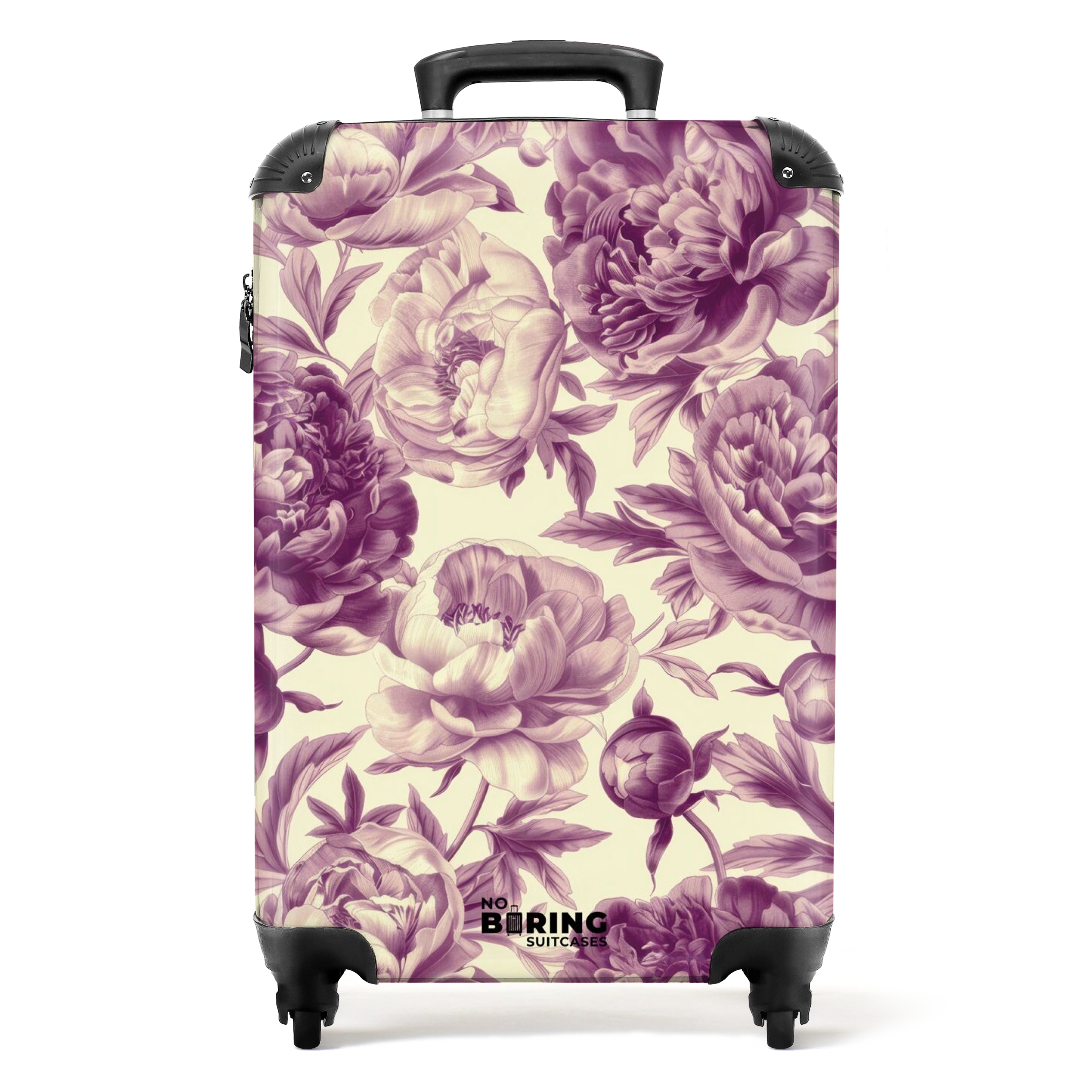 Koffer - Vintage bloemen - Roze