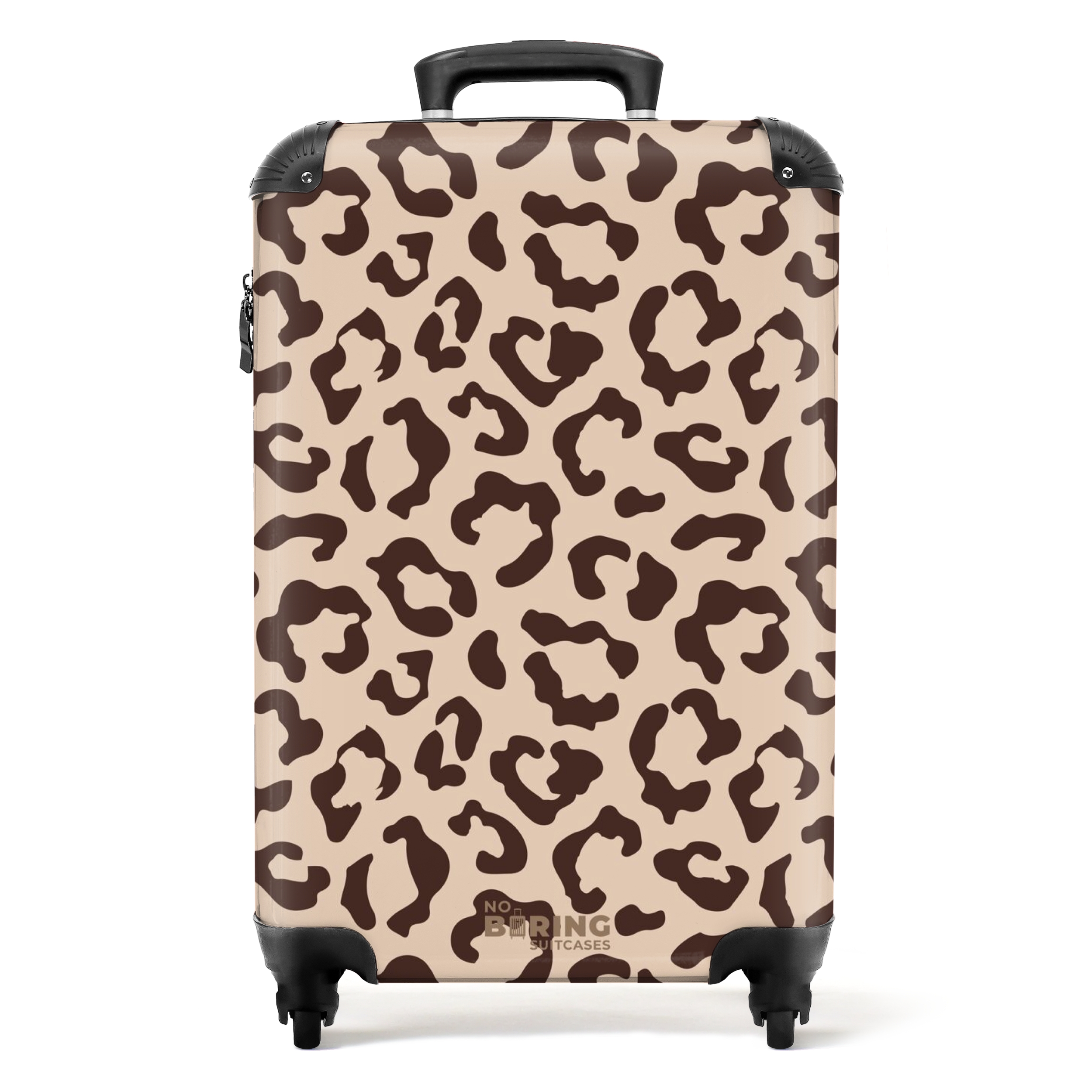 Koffer - Dierenprints - Panterprint koffer in bruin en beige