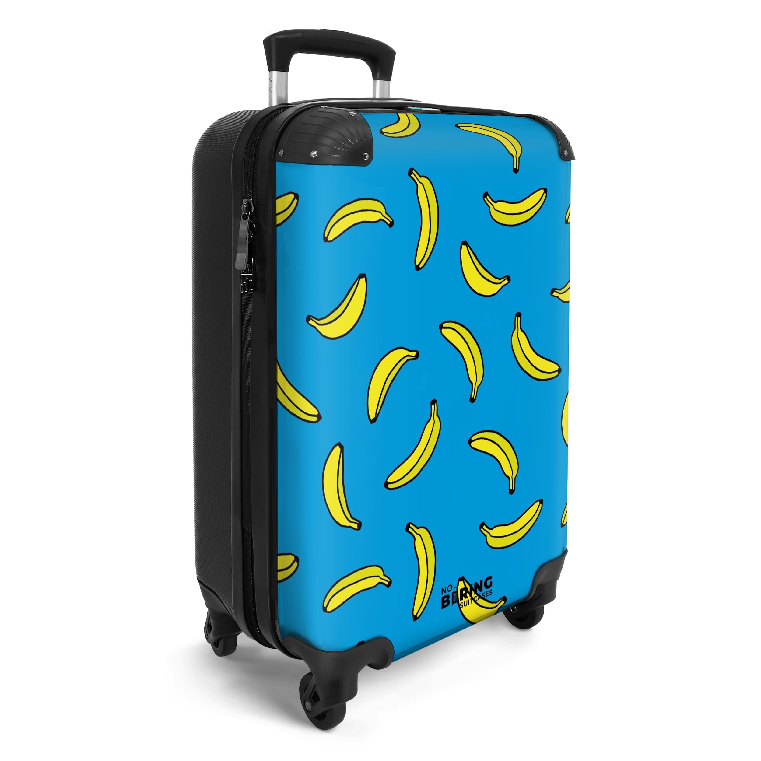 Koffer - Patronen - Bananen op blauw-2