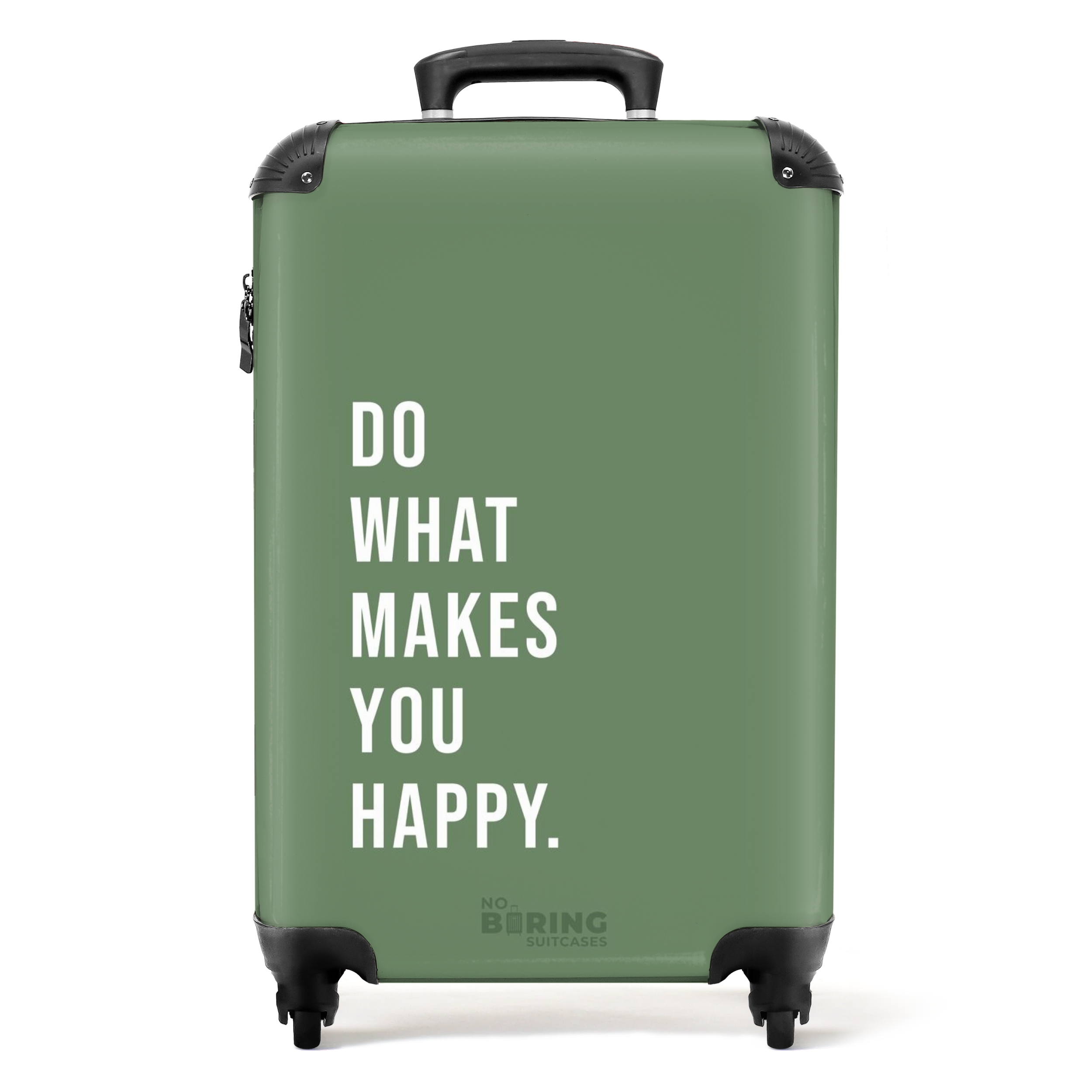 Koffer - Quotes - Do what makes you happy mosgroen