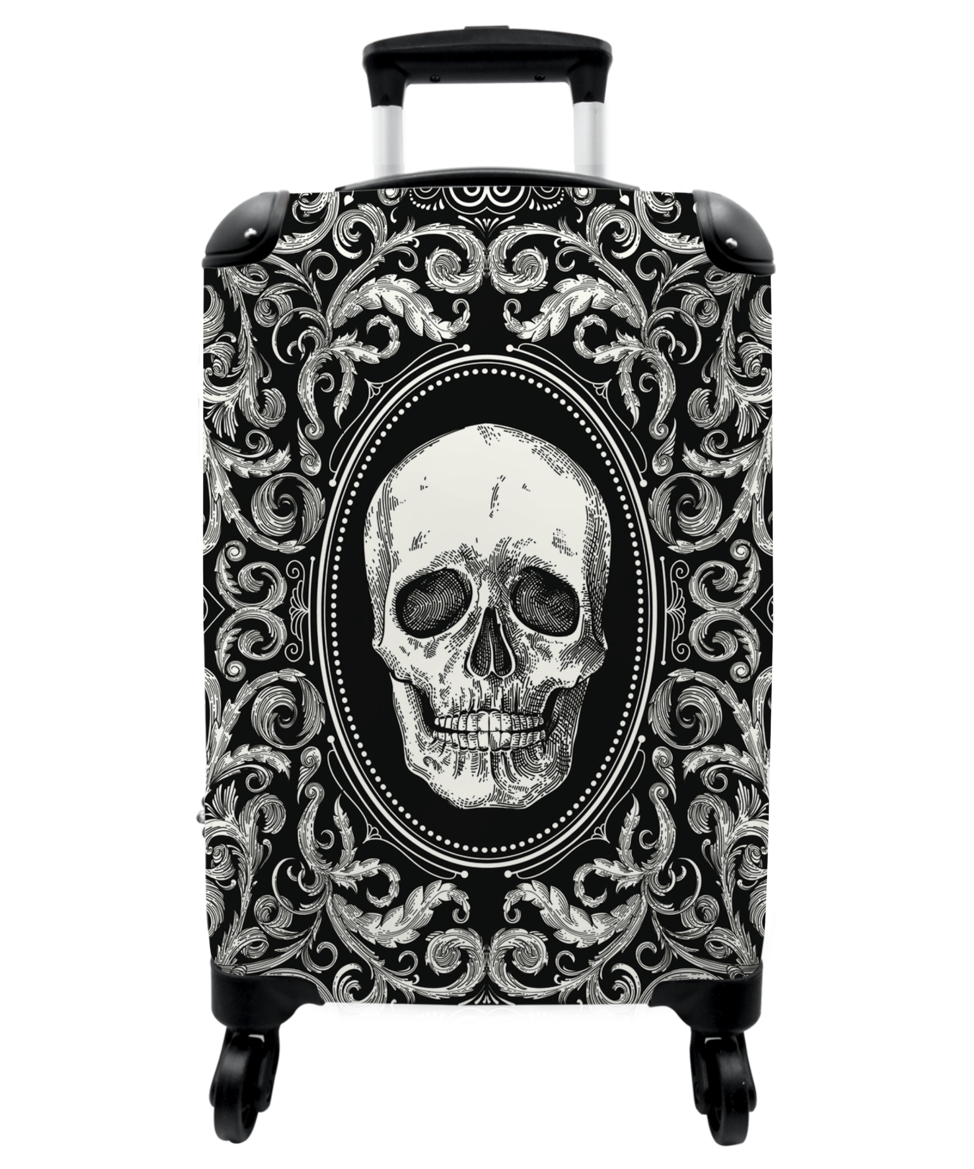 Koffer - Speelkaart - Doodskop - Design - Zwart wit - Mannen