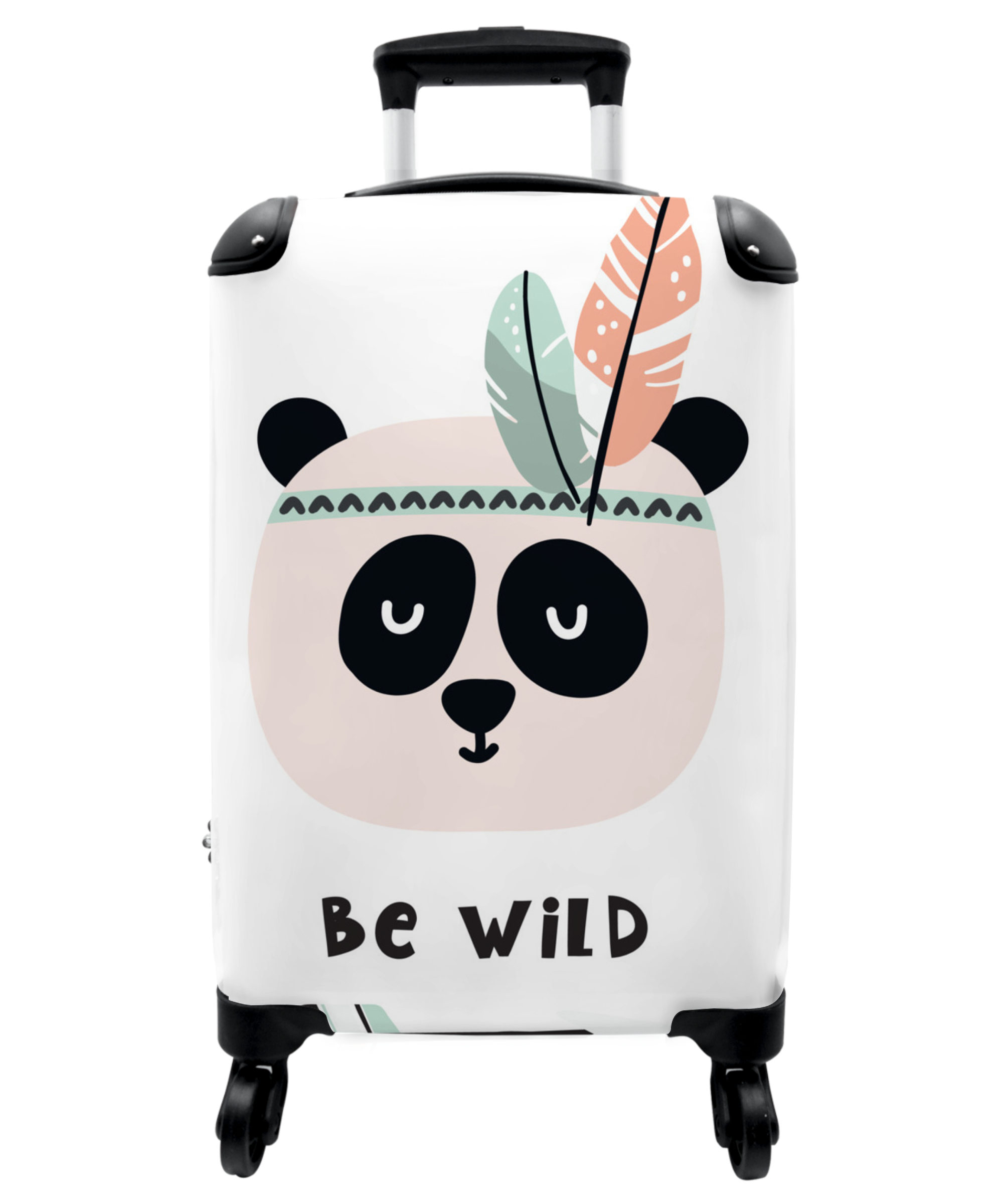 Koffer - Panda - Be wild - Veren - Indianentooi - Kind-thumbnail-1