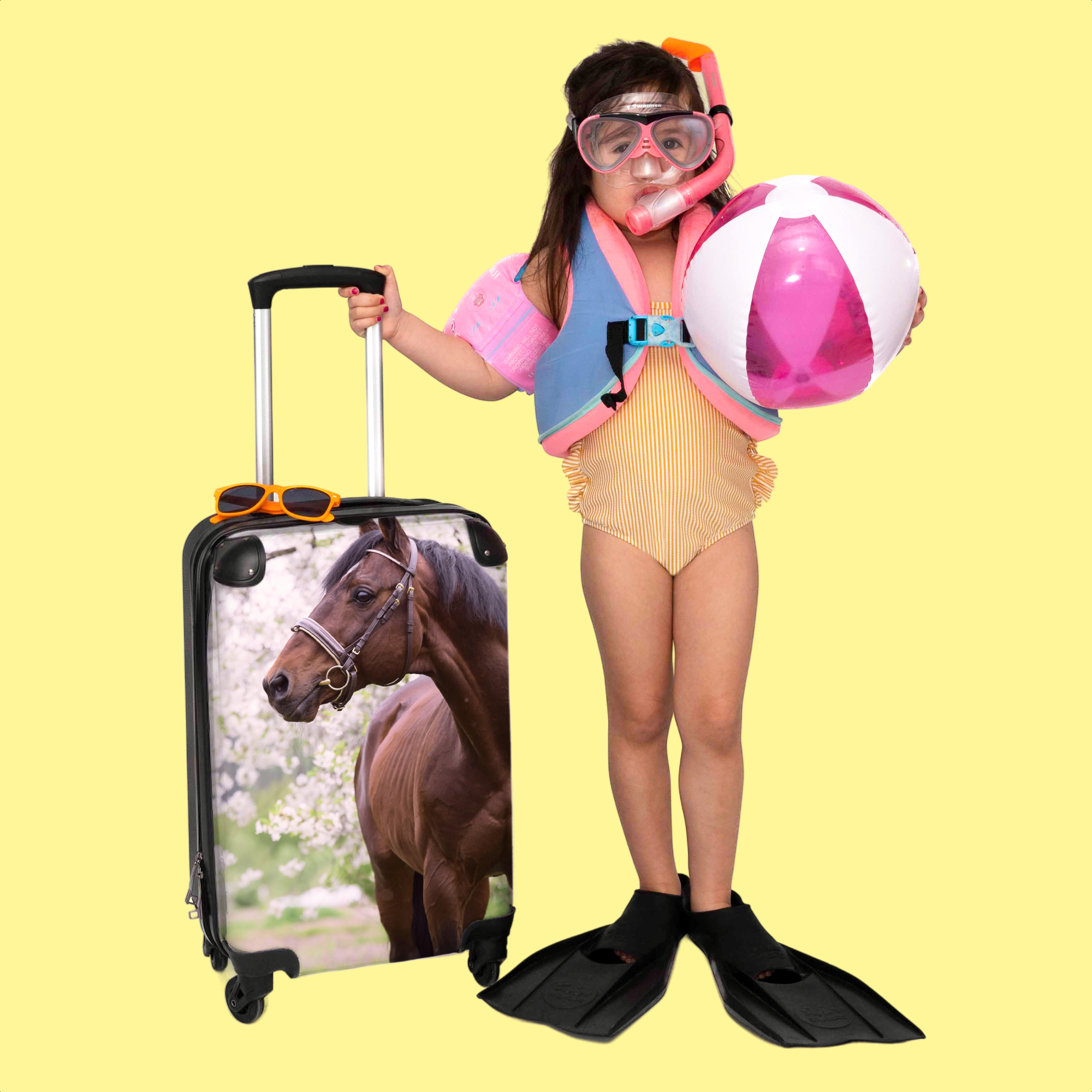 Koffer - Paard - Sakura - Bloesem - Portret - Kind-3