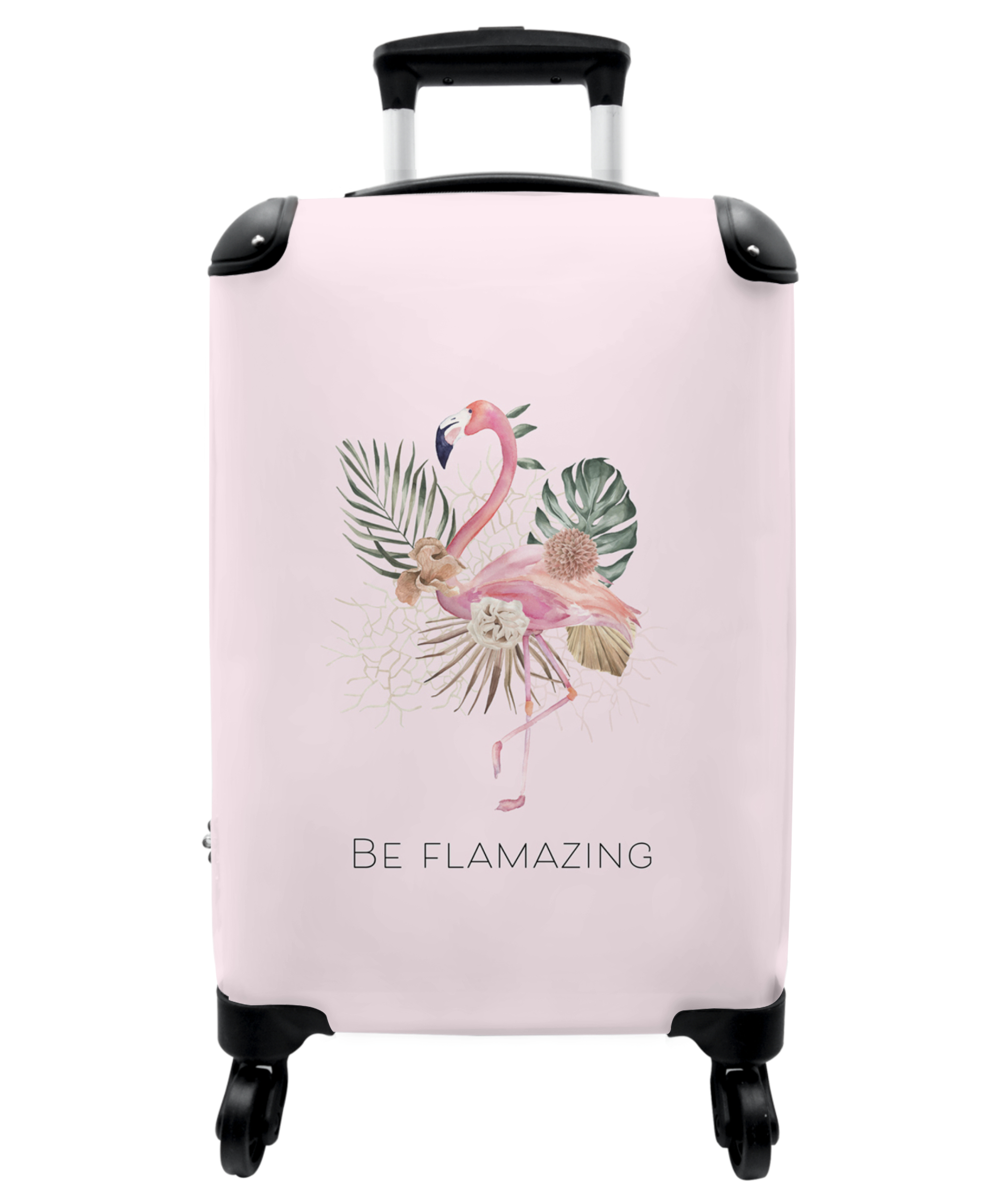 Koffer - Flamingo - Jungle - Vrouwen - Roze - Quotes