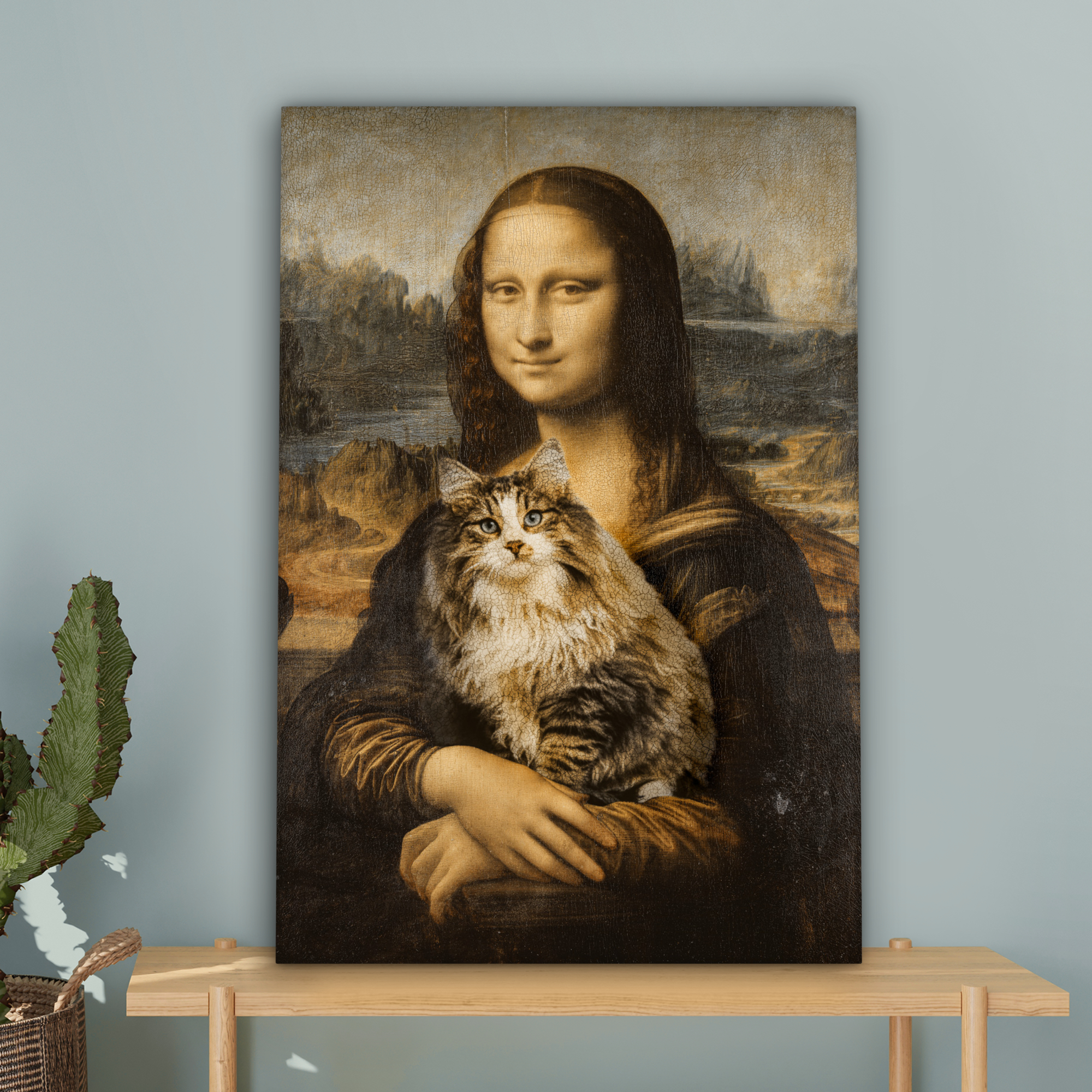 Canvas schilderij - Mona Lisa - Kat - Da Vinci-thumbnail-4