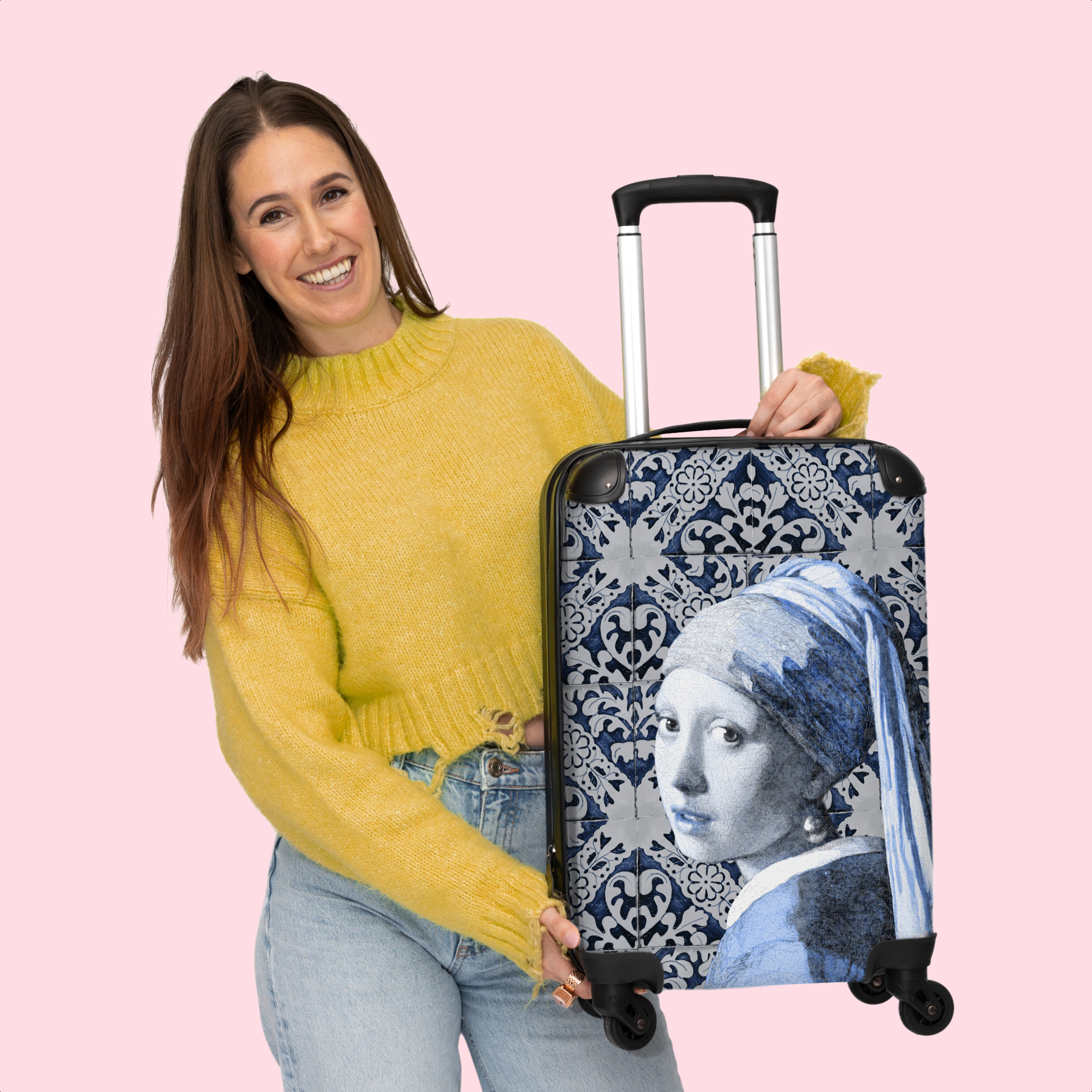 Koffer - Meisje met de parel - Tegels - Delfts blauw - Abstract - Oude meesters-4