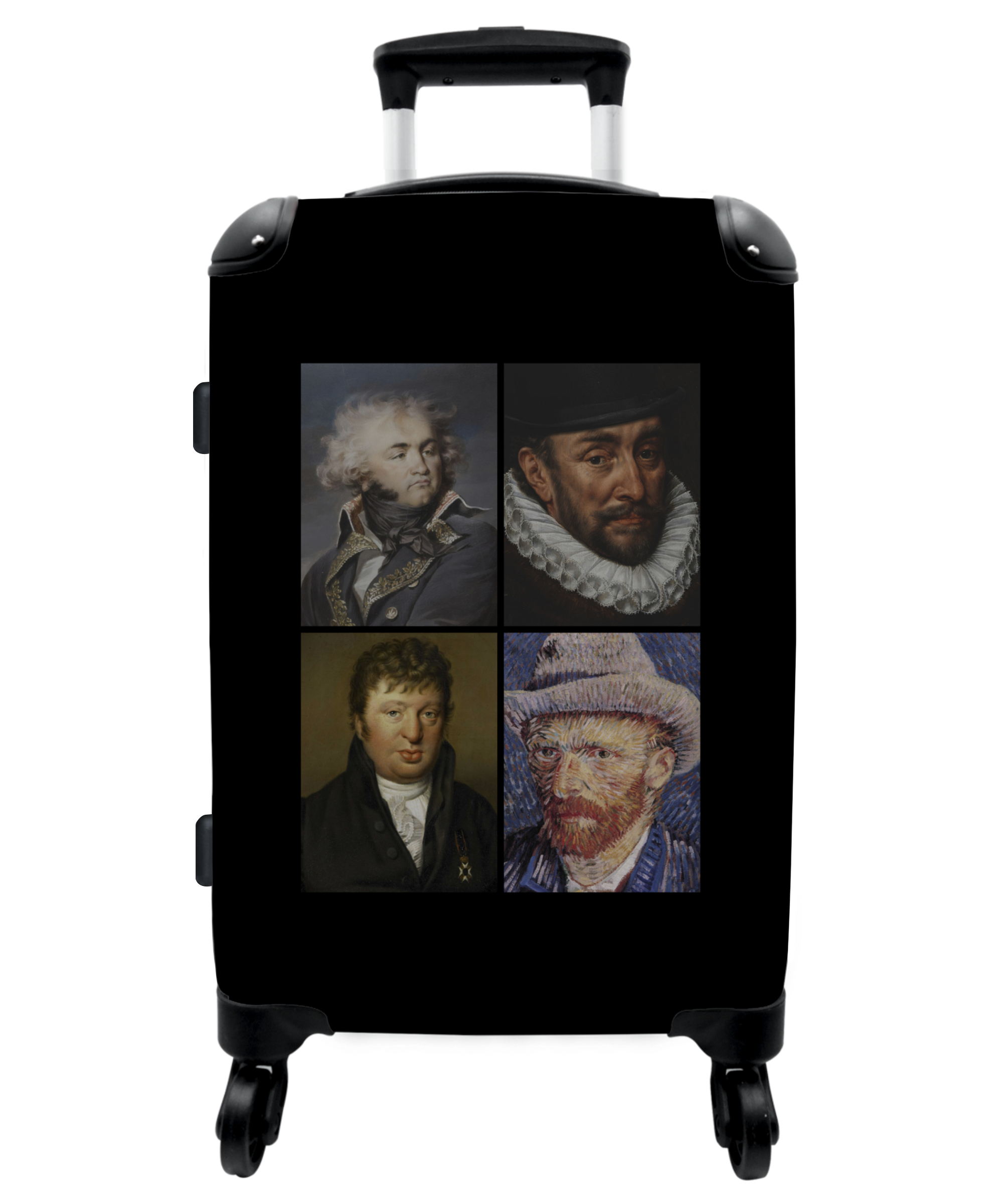 Koffer - Kunstwerk - Collage - Zwart - Van Gogh - Oude meesters