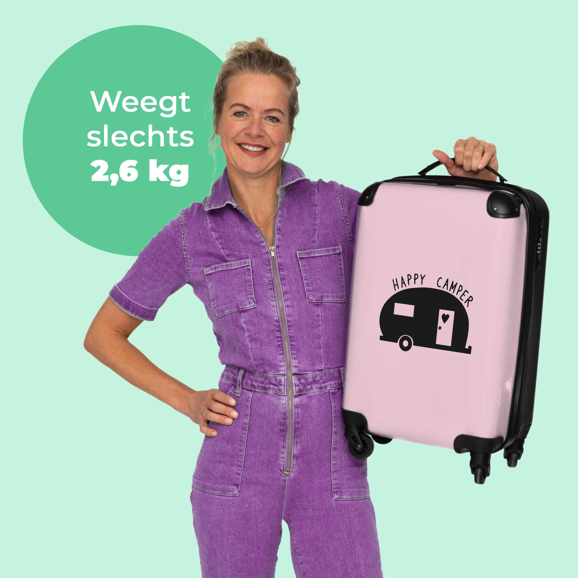 Koffer - Vakantie - Roze - Zwart - Quotes - Caravan-4