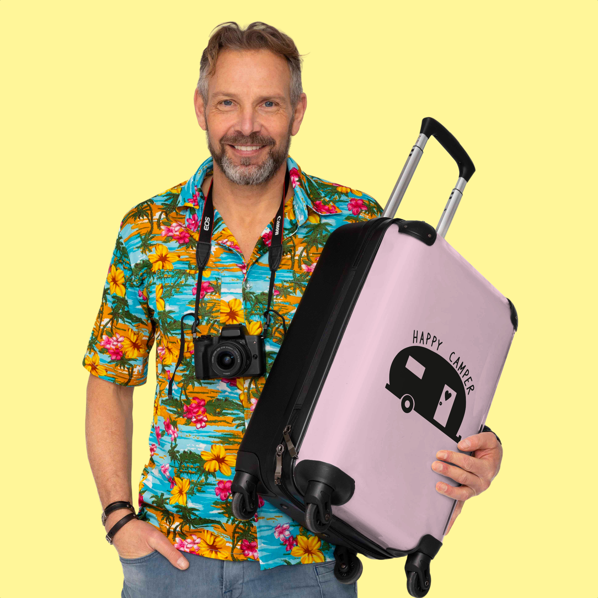 Koffer - Vakantie - Roze - Zwart - Quotes - Caravan-3