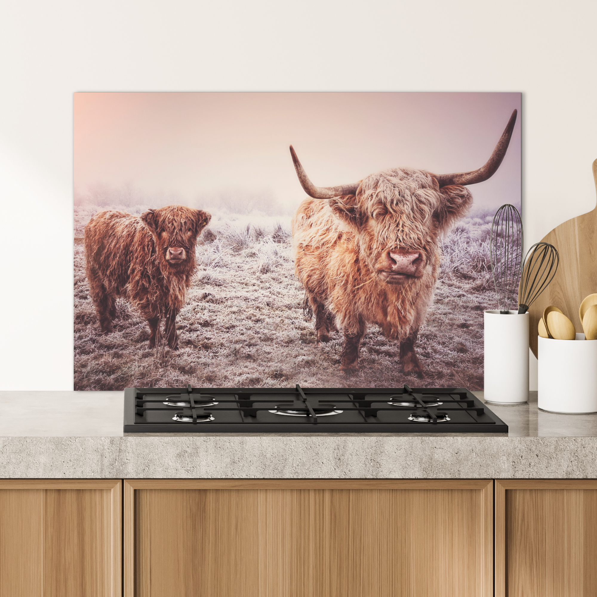 Spatscherm keuken - Schotse hooglanders - Licht - Lucht - Natuur-4
