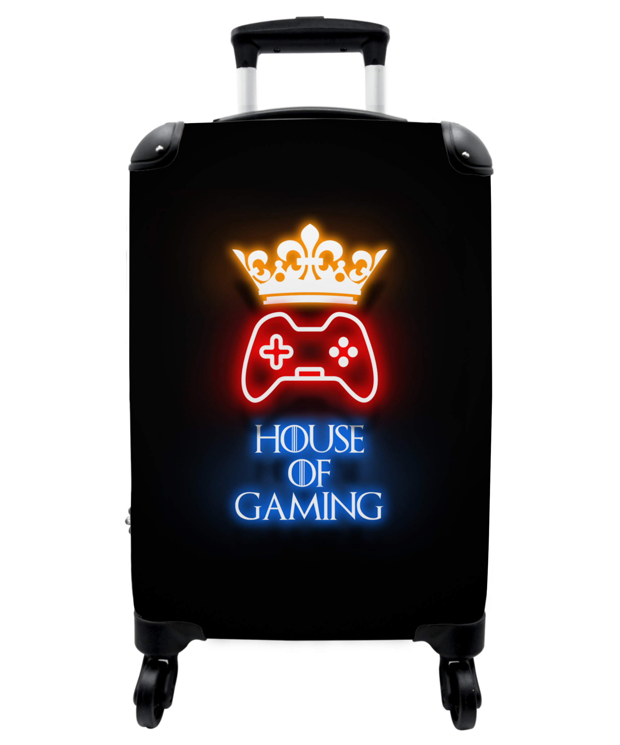 Koffer - Gaming quotes - Neon - House of gaming - Kroon - Tekst