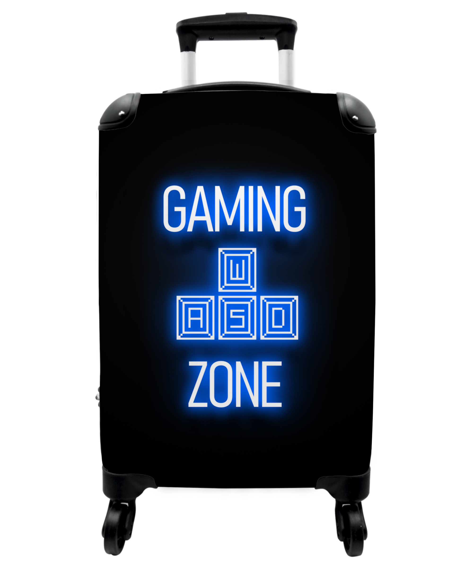 Koffer - Gaming - Tekst - Gaming zone - Neon - Blauw-thumbnail-1