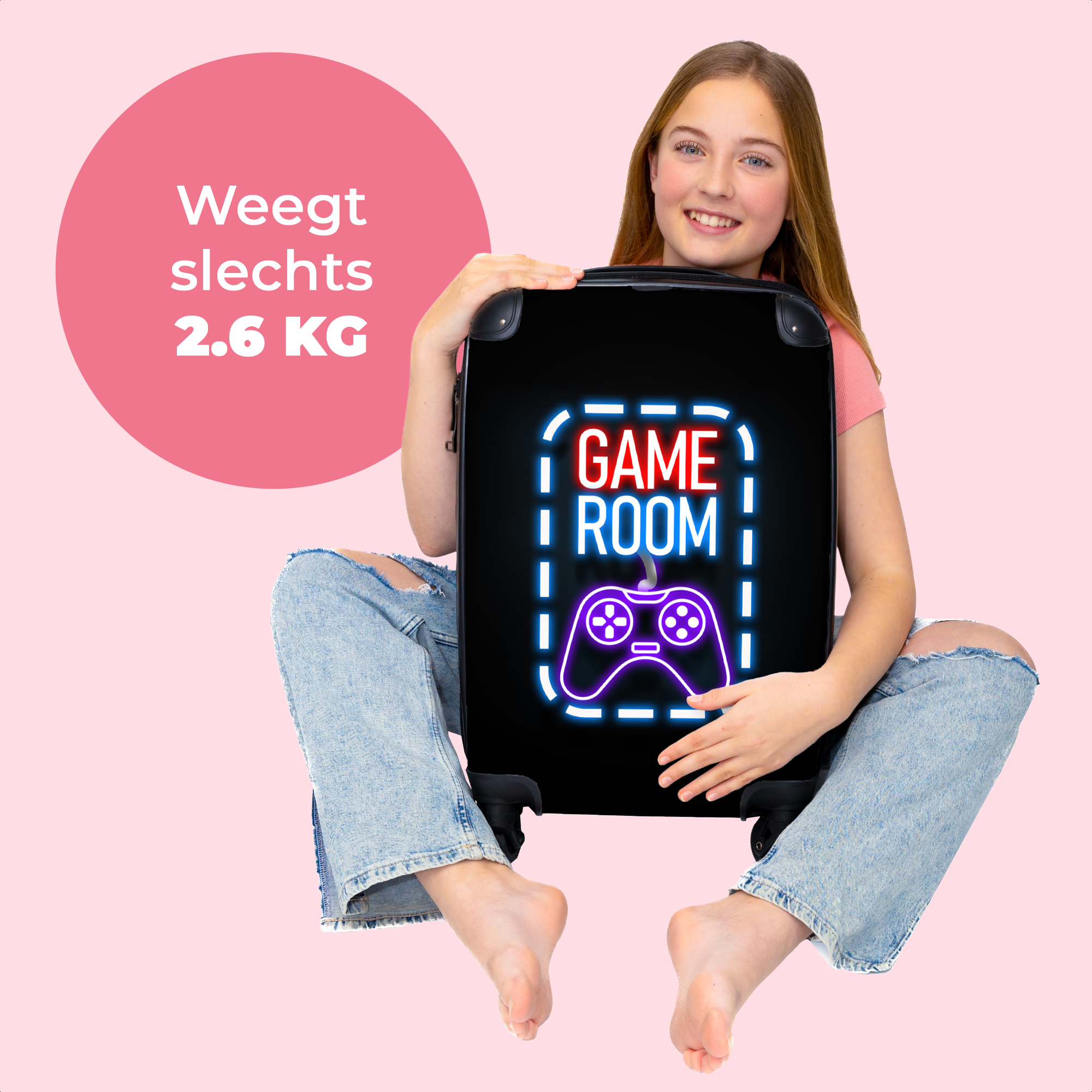 Koffer - Neon - Quotes - Game room - Controller - Zwart-4