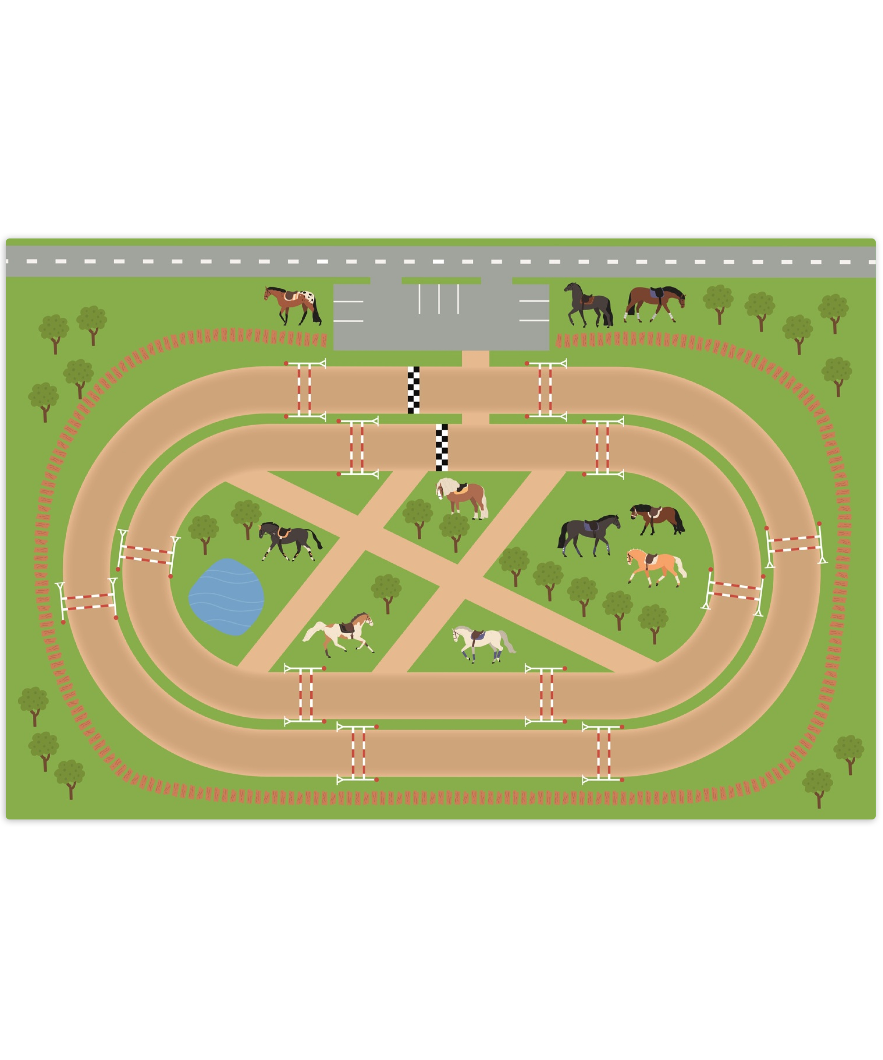 Tapis de jeu - Chevaux - Circuit de course