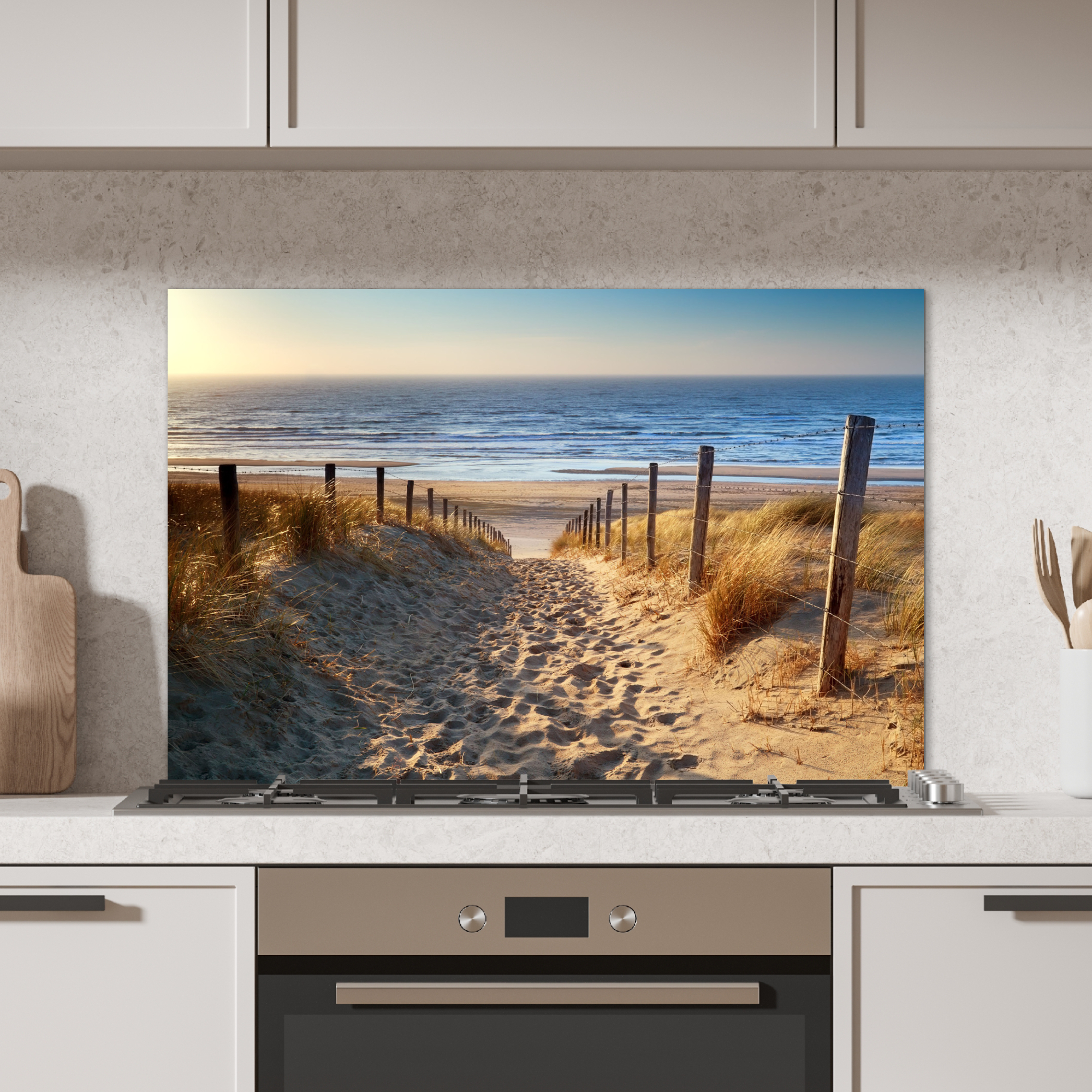 Spatscherm keuken - Strand - Zee - Nederland-2