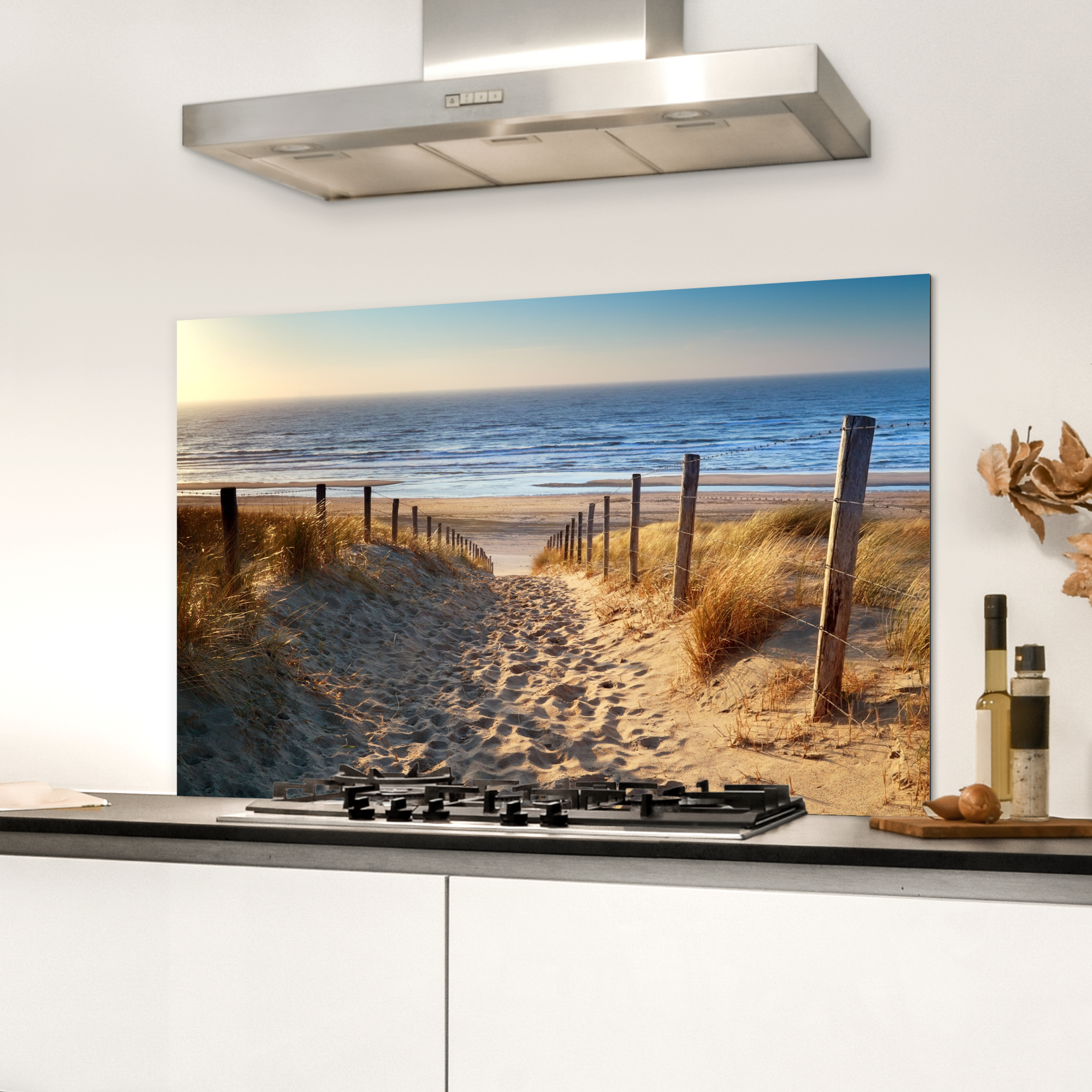 Spatscherm keuken - Strand - Zee - Nederland-3