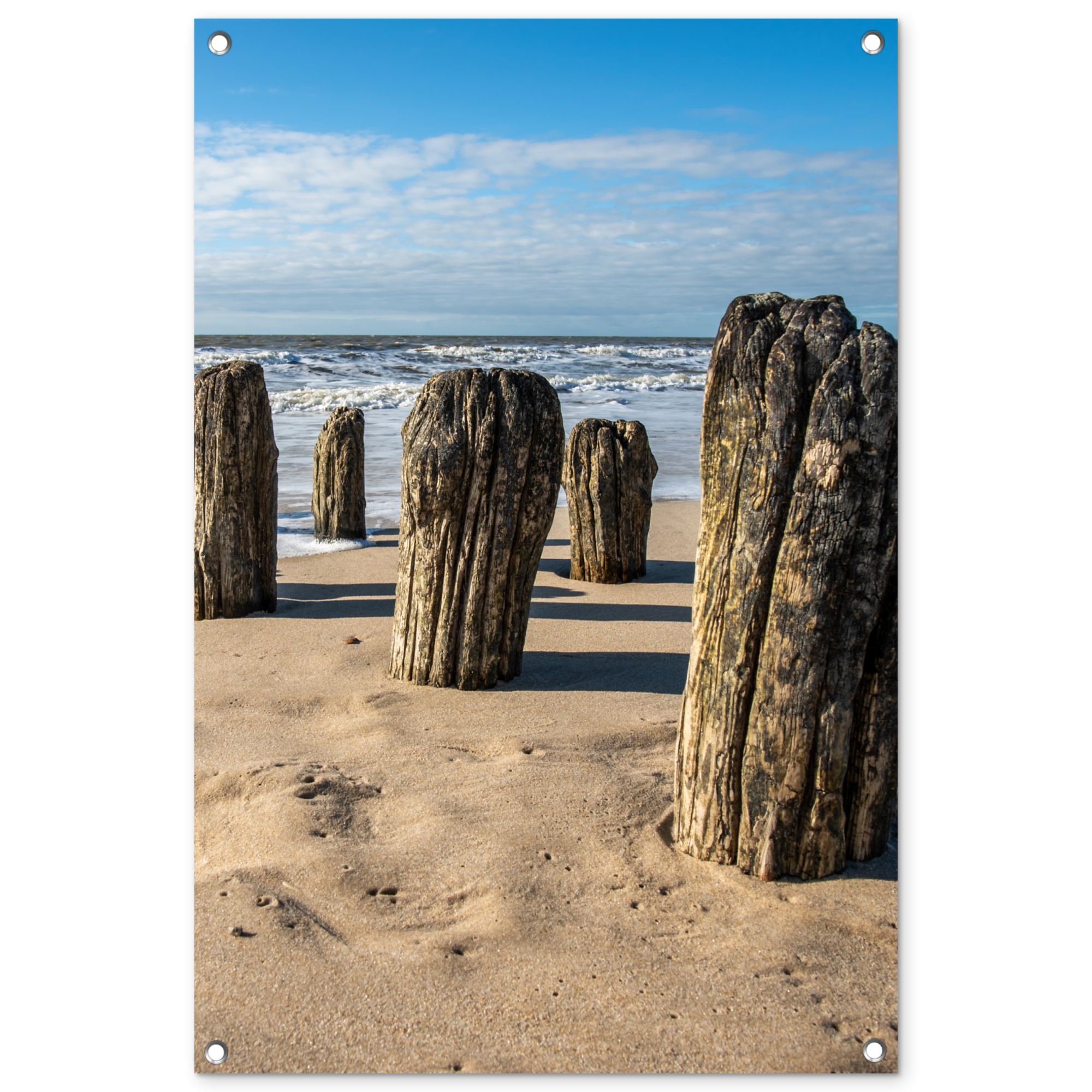 Tuinposter 120x80 Cm - Strand & Zee Design | UV-Bestendig Buiten Doek Voor Tuin, Schutting Of Balkon