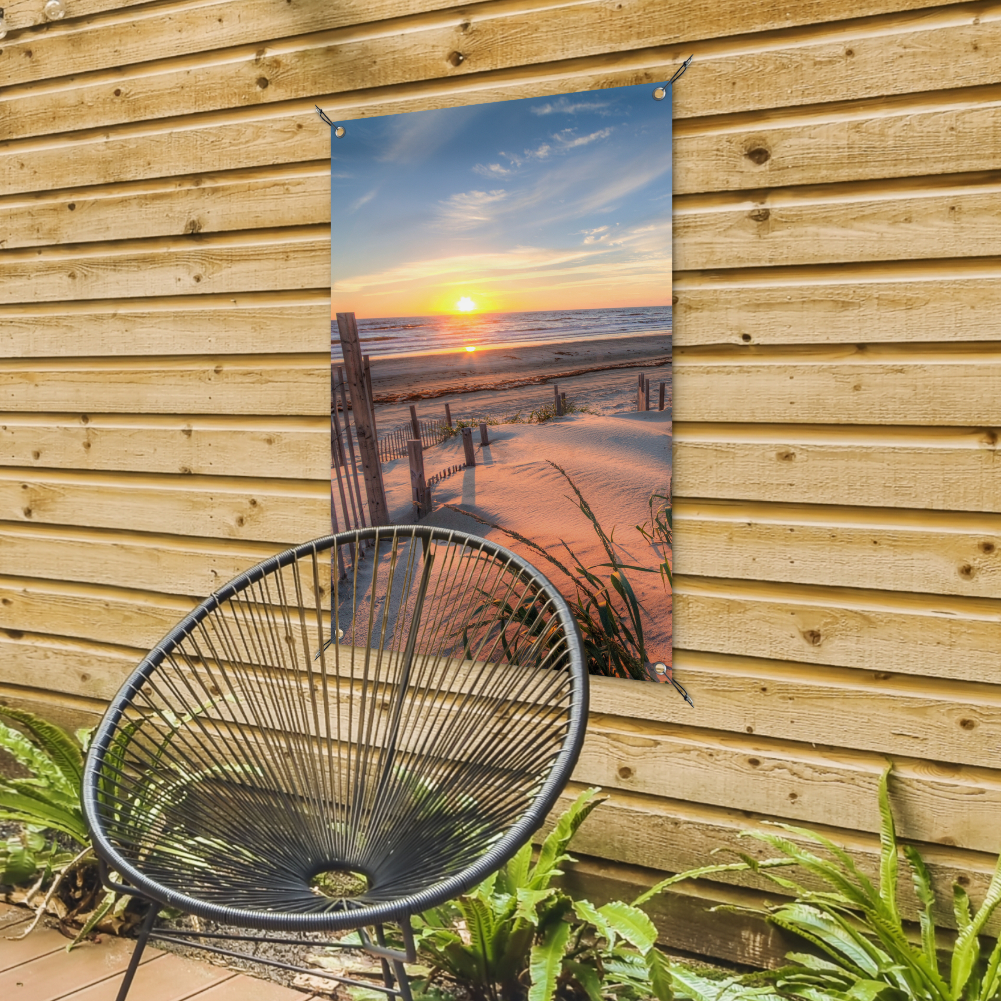 Outdoor Poster - Strand - Meer - Düne - Sonnenuntergang - Landschaft - Vertikal-4