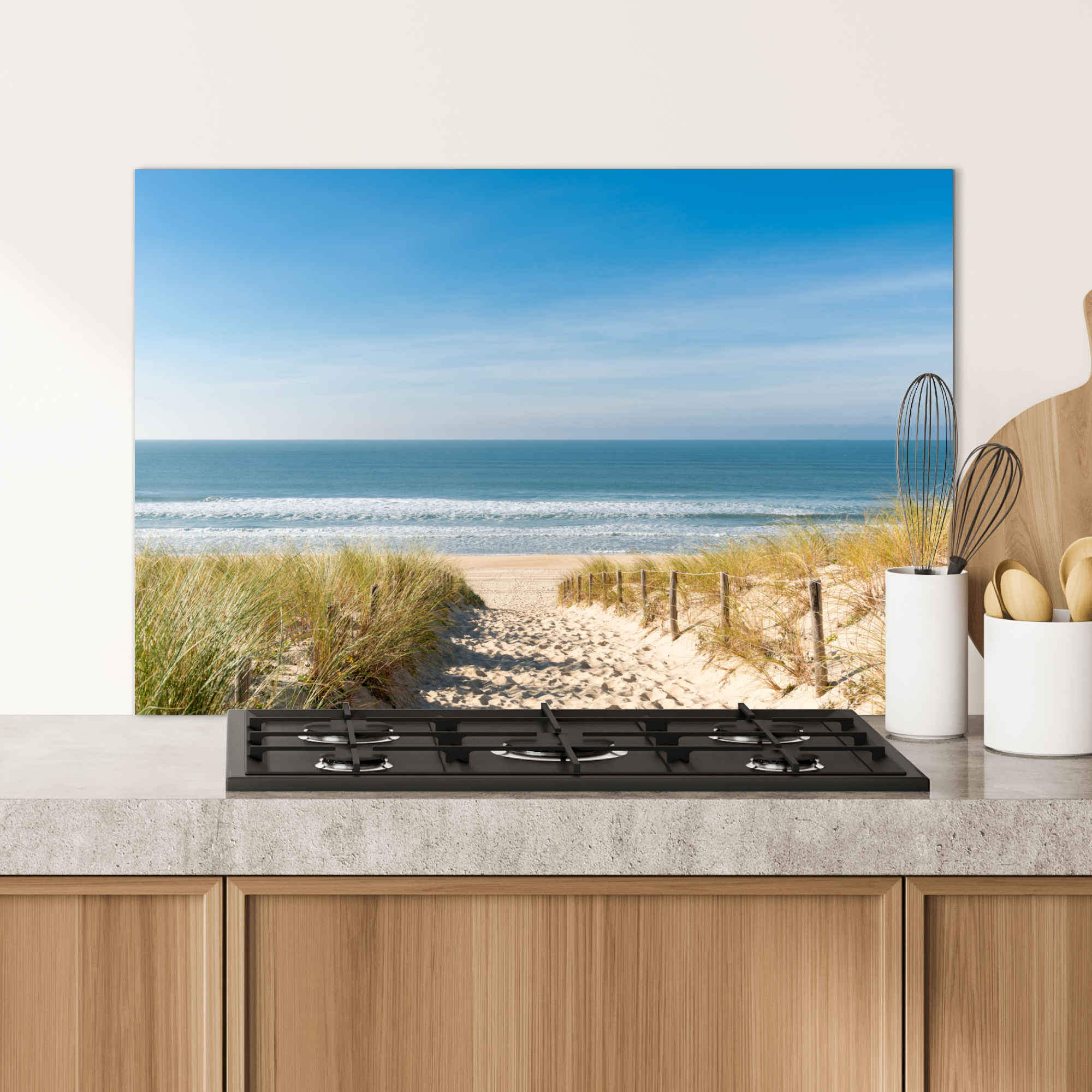 Spatscherm keuken - Strand - Zee - Duin - Zand - Zomer-4