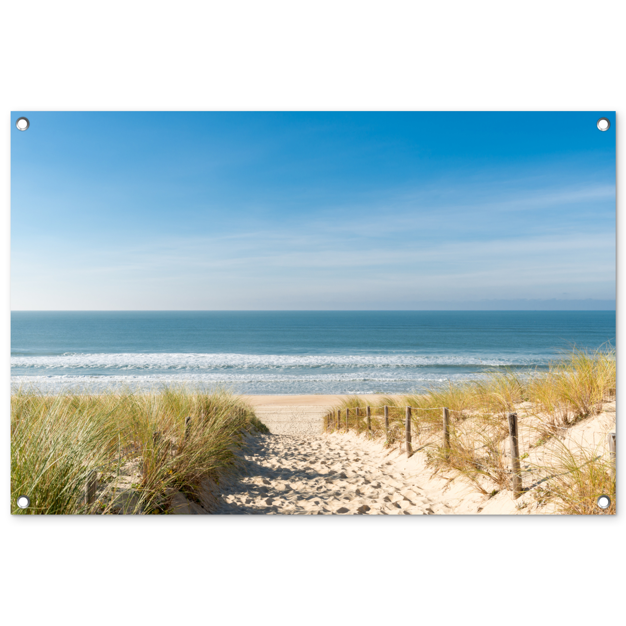 Tuinposter - Strand - Zee - Duin - Zand - Zomer - Liggend