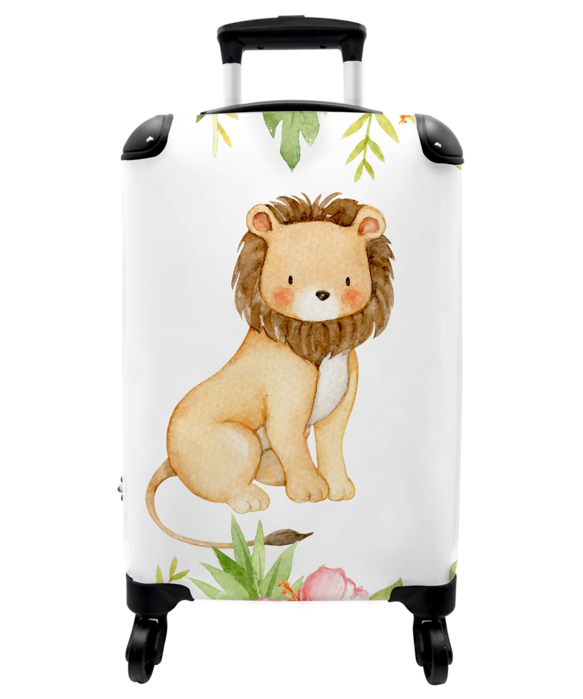 Koffer - Leeuw - Kinderen - Illustratie - Waterverf