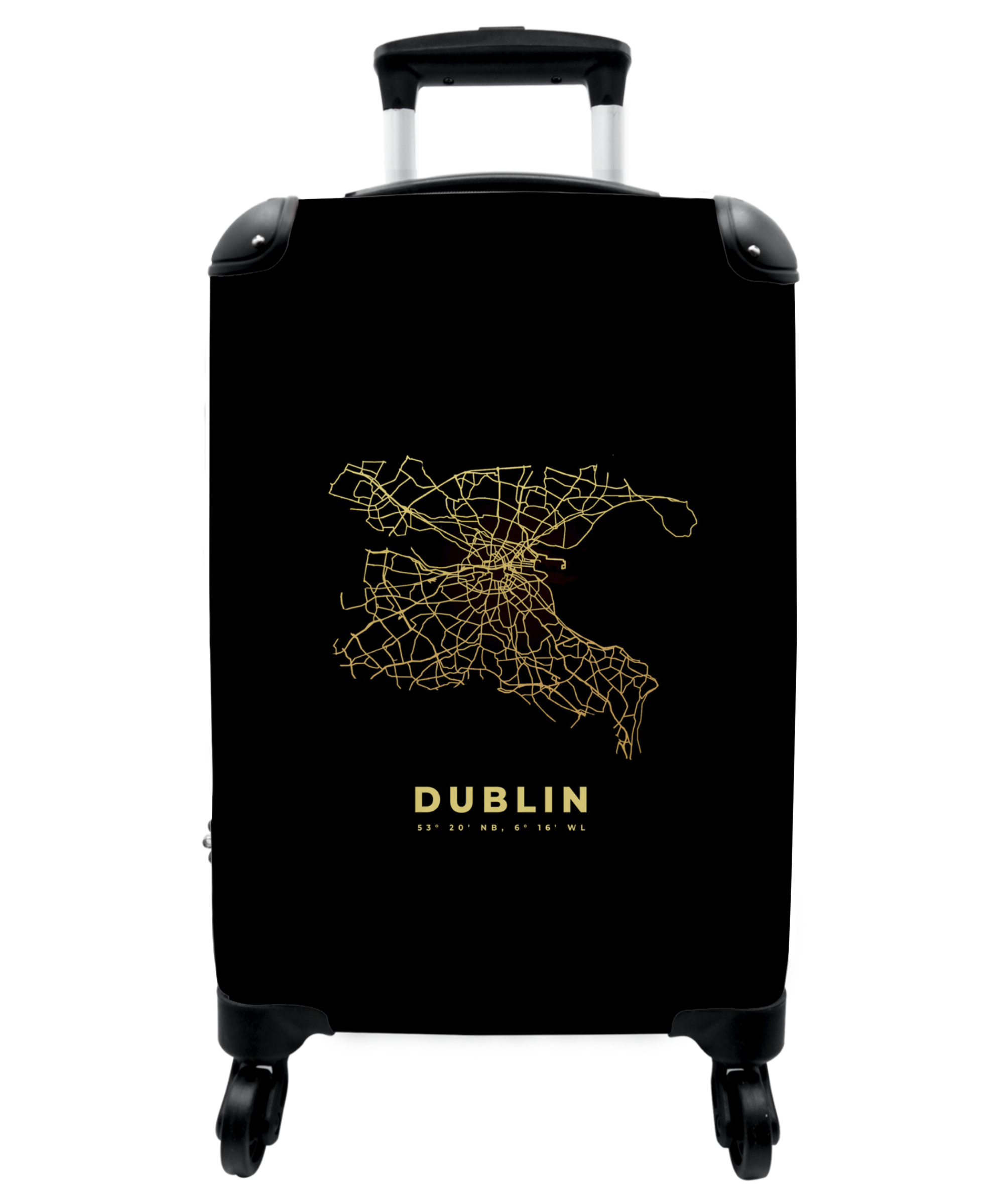 Koffer - Stadskaart - Plattegrond - Dublin - Goud - Luxe