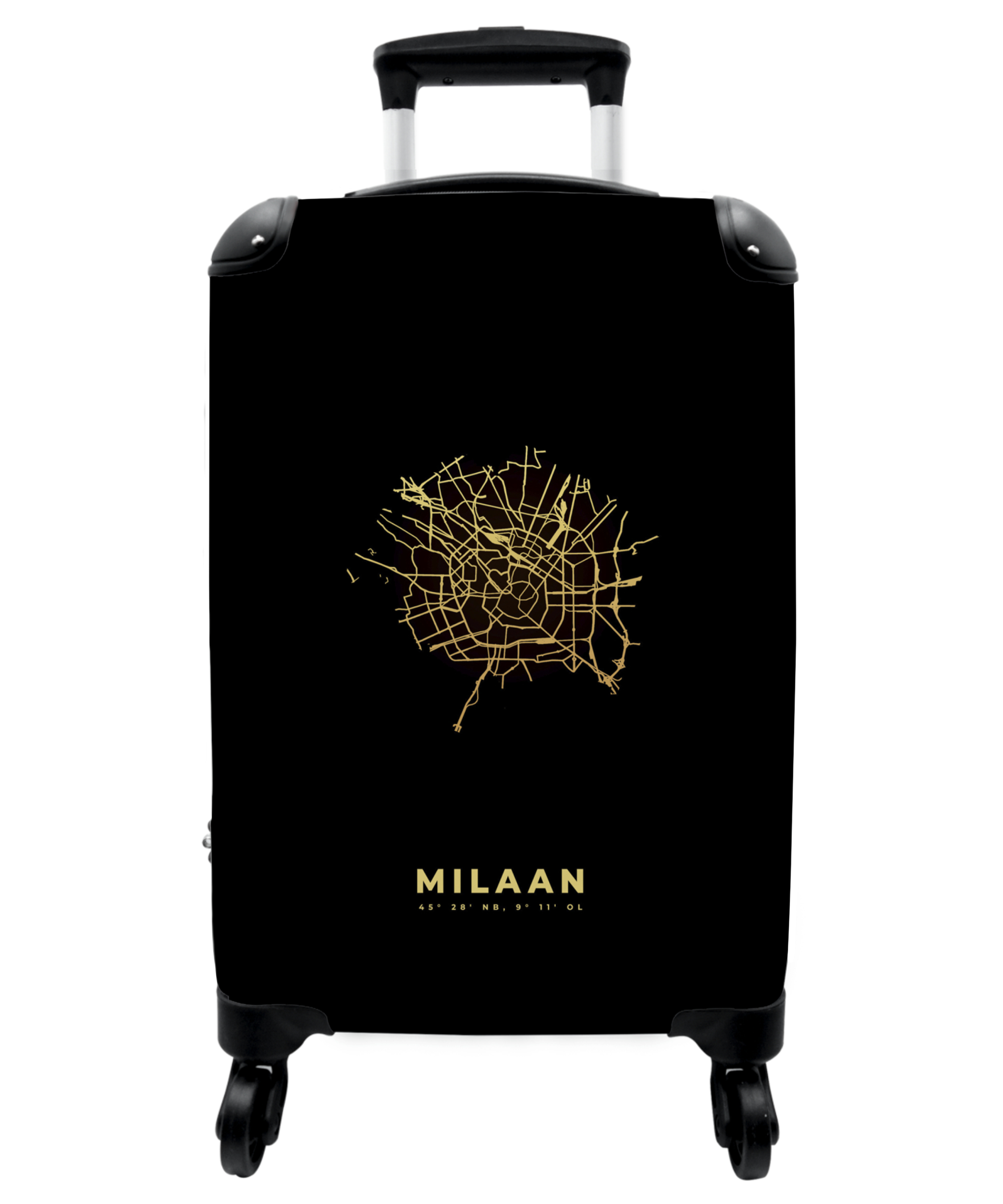 Koffer - Milaan - Goud - Stadskaart - Kaarten - Italië-thumbnail-1