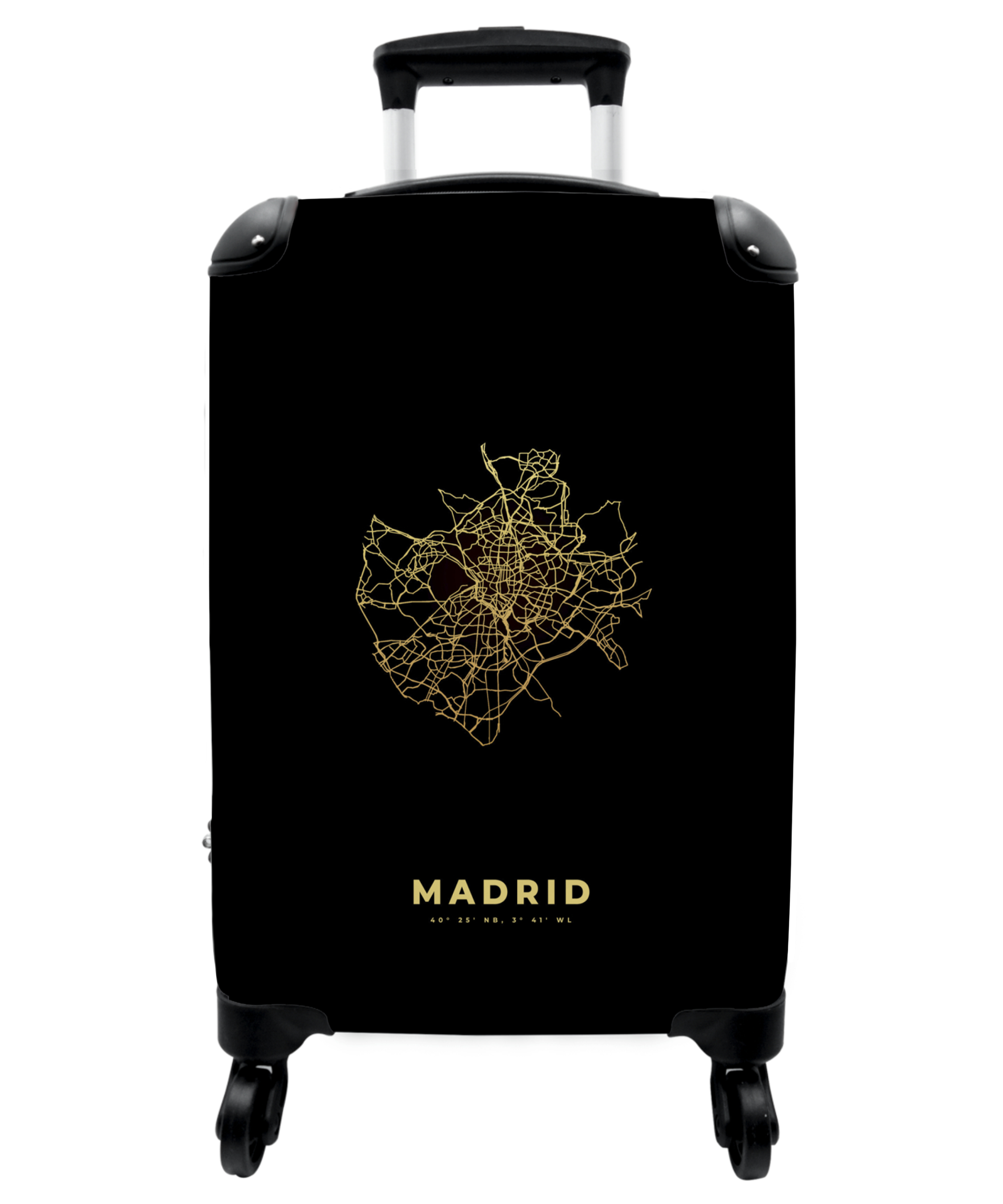 Koffer - Goud - Stadskaart - Madrid - Stad - Kaarten