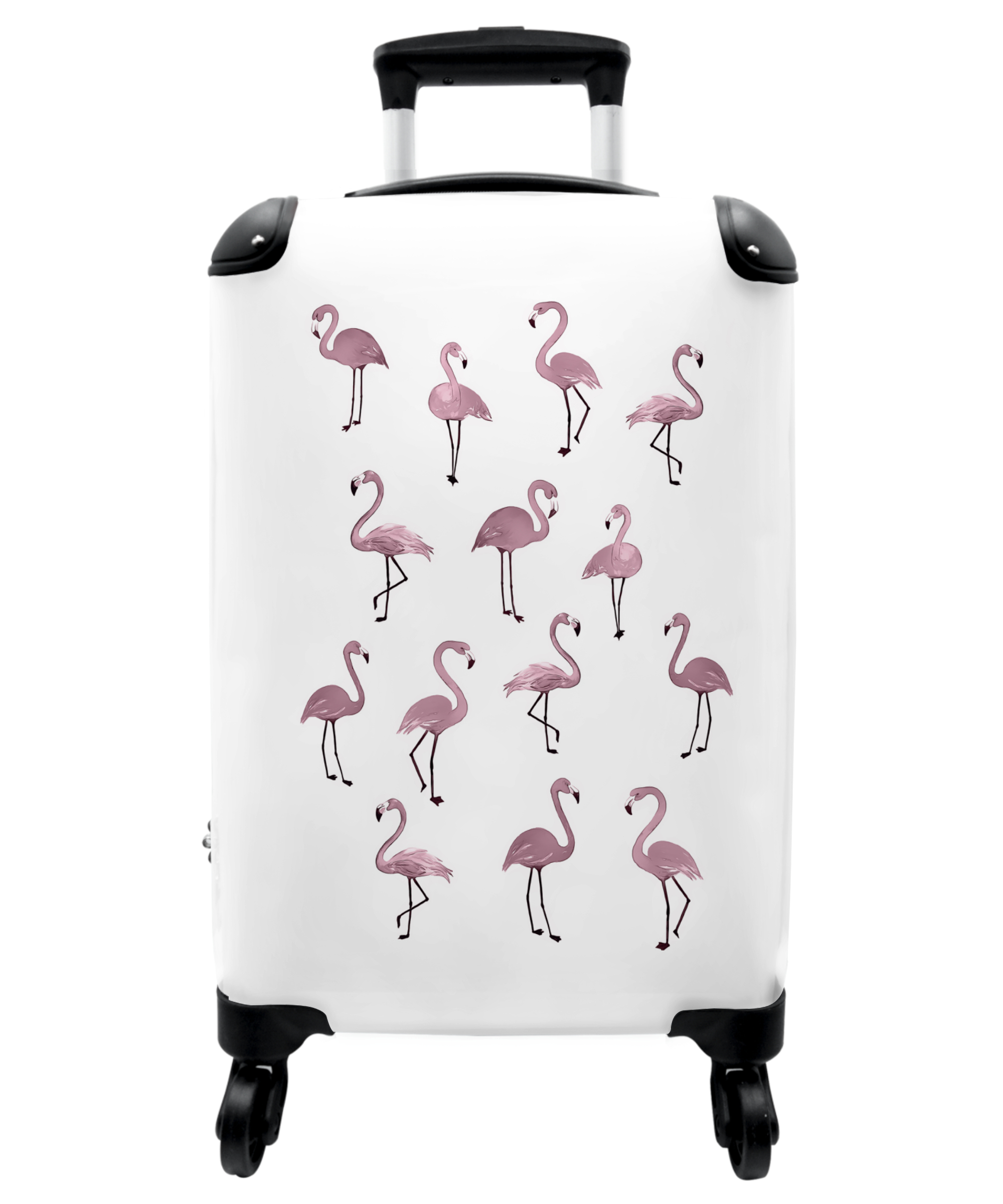 Koffer - Vogels - Flamingo - Wit - Dieren