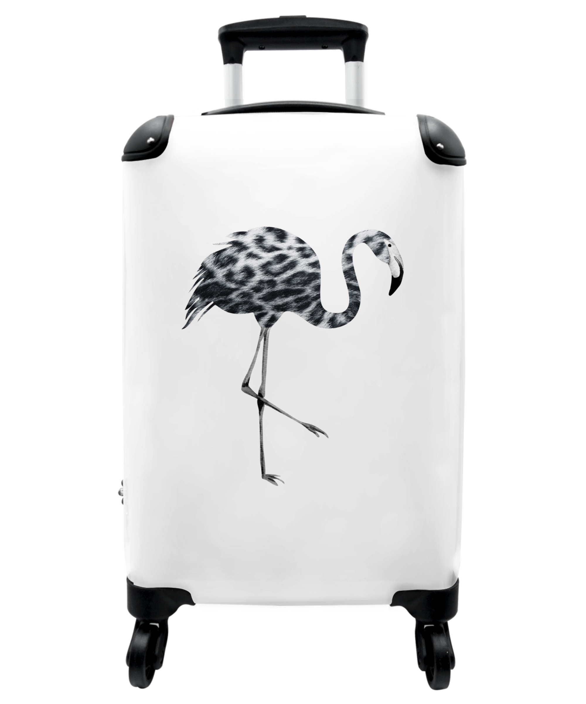 Koffer - Flamingo - Panterprint - Design - Vogel - Dieren-thumbnail-1