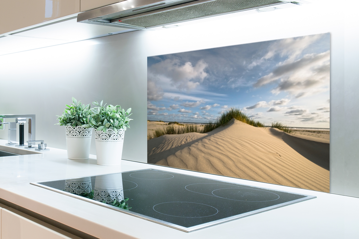 Spatscherm keuken - Strand - Zand - Nederland-2