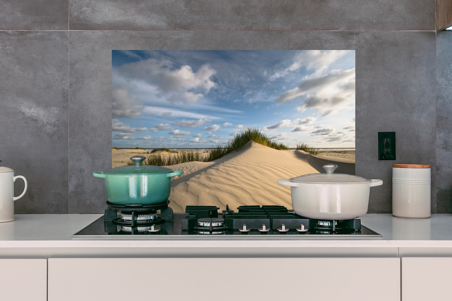 Spatscherm keuken - Strand - Zand - Nederland-3