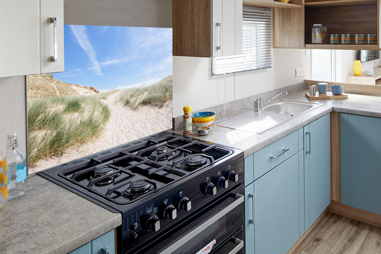Spatscherm keuken - Strand - Duin - Gras-4