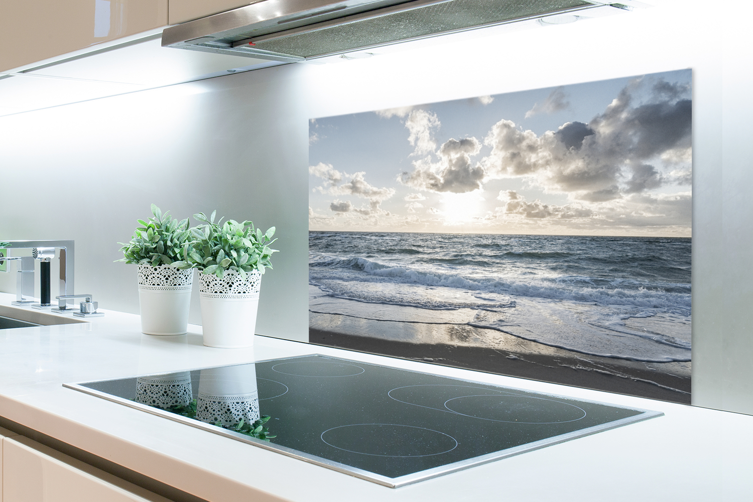 Spatscherm keuken - Zee - Wolken - Duitsland-2