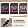 Bloem - Bloesems - Roze - Abstract Light Box met batterij (Wandlamp) middel -USP_dimbaarNL