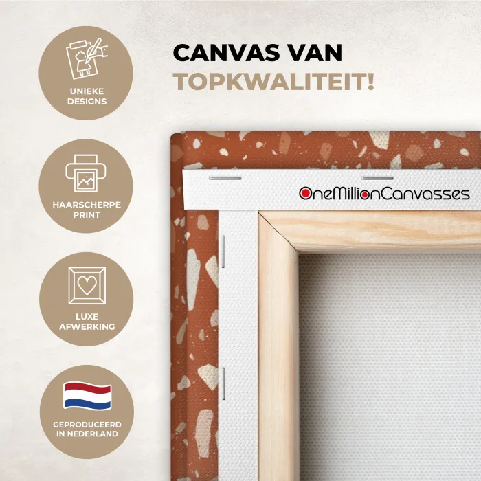 Terrazzo - Patroon - Klei canvas 2cm xxl 828 -sfeer2
