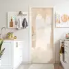 Kunst - Wit - Beige - Modern deurposter klein -sfeer5
