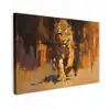 Tijger - Geschilderd - Oranje - Penseelstreken canvas 2cm klein -z3d