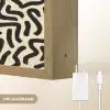 Abstract - Lijnen - Zwart Light Box met batterij (Wandlamp) middel 907 -USP_websiteoplaadbaarNL