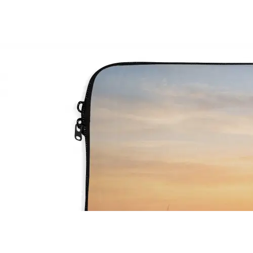 Zonsondergang - Duinen - Zee laptophoes neopreen klein -detail